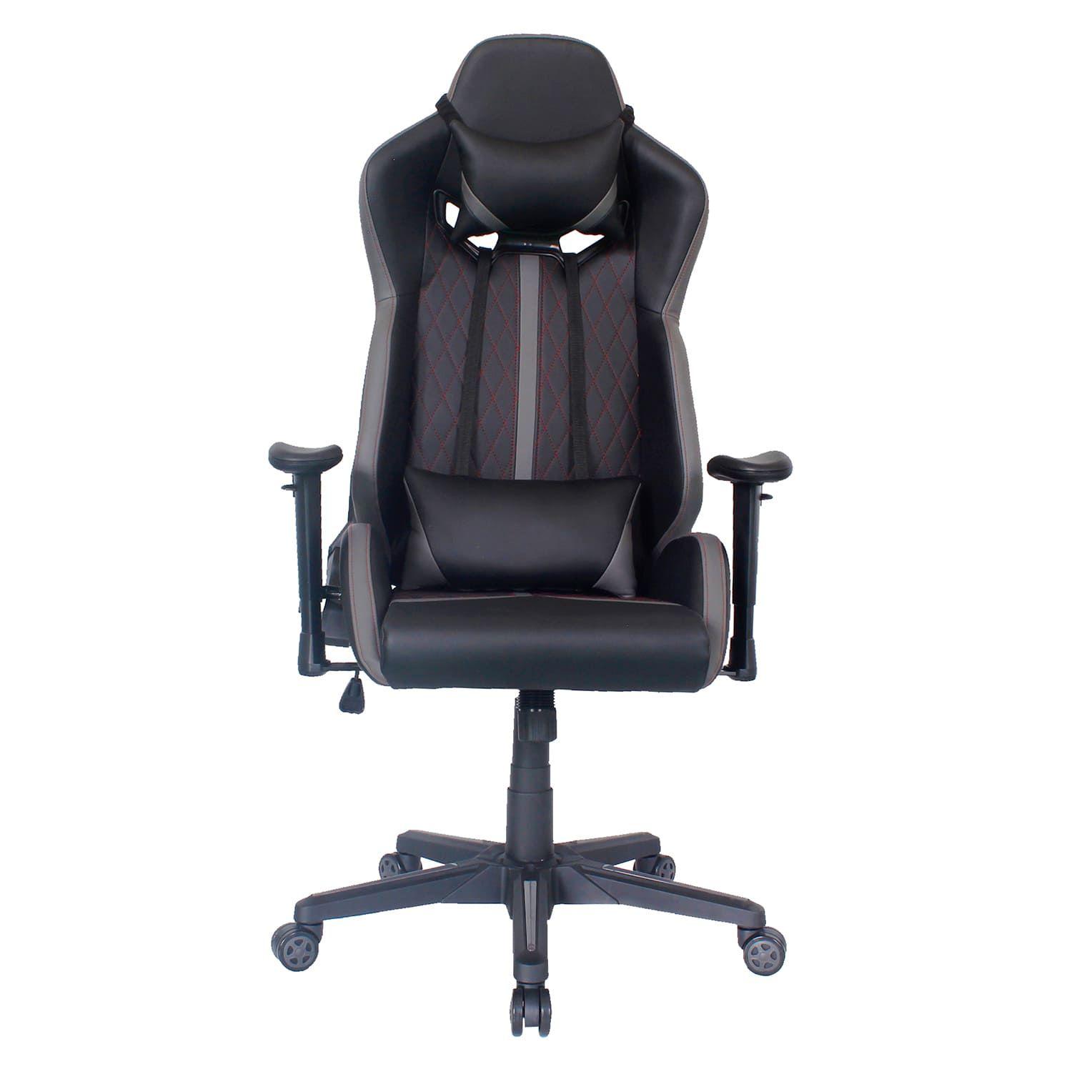 Sillón Oficina Ergonómico Cuero Sintético Armo Negro-0