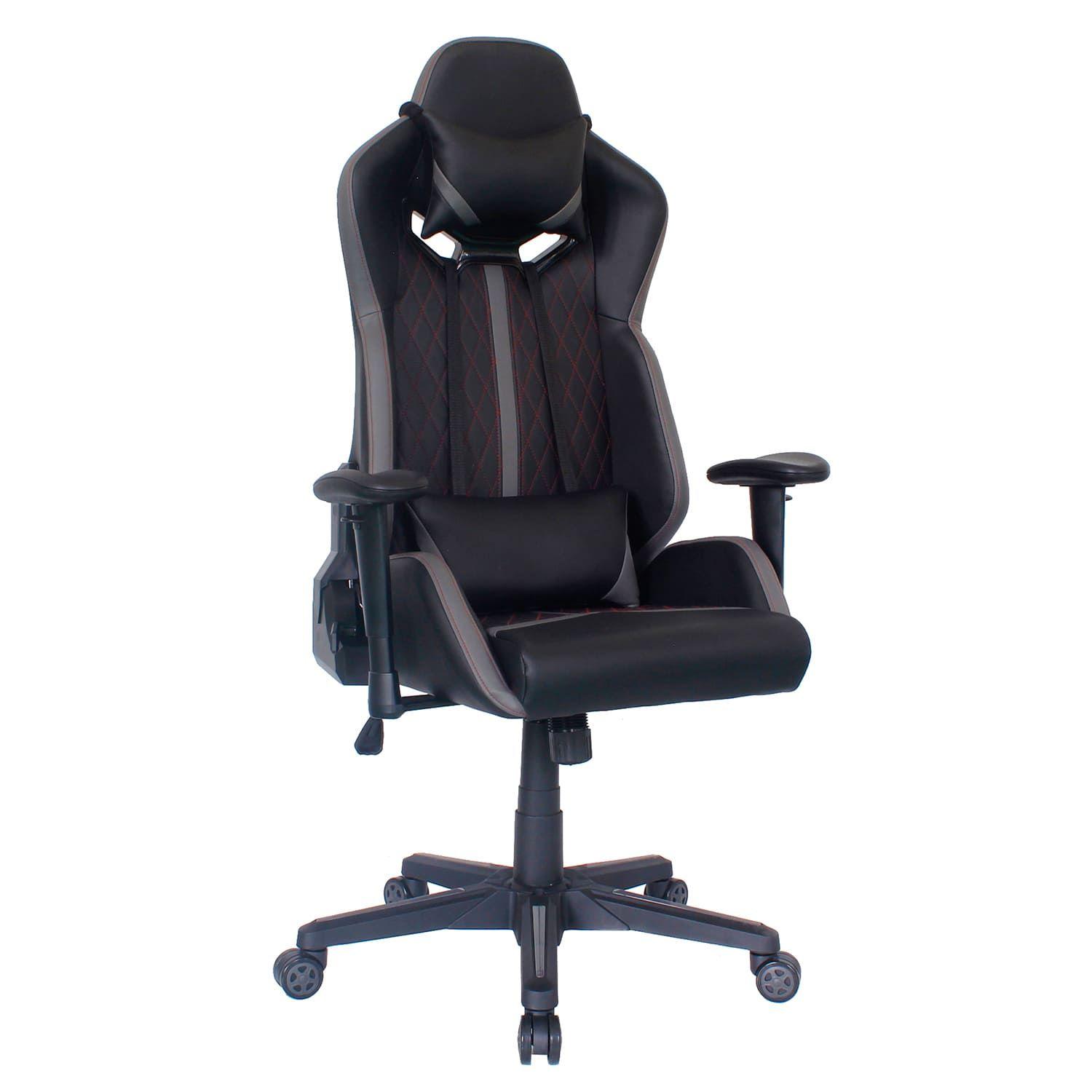 Sillón Oficina Ergonómico Cuero Sintético Armo Negro-2