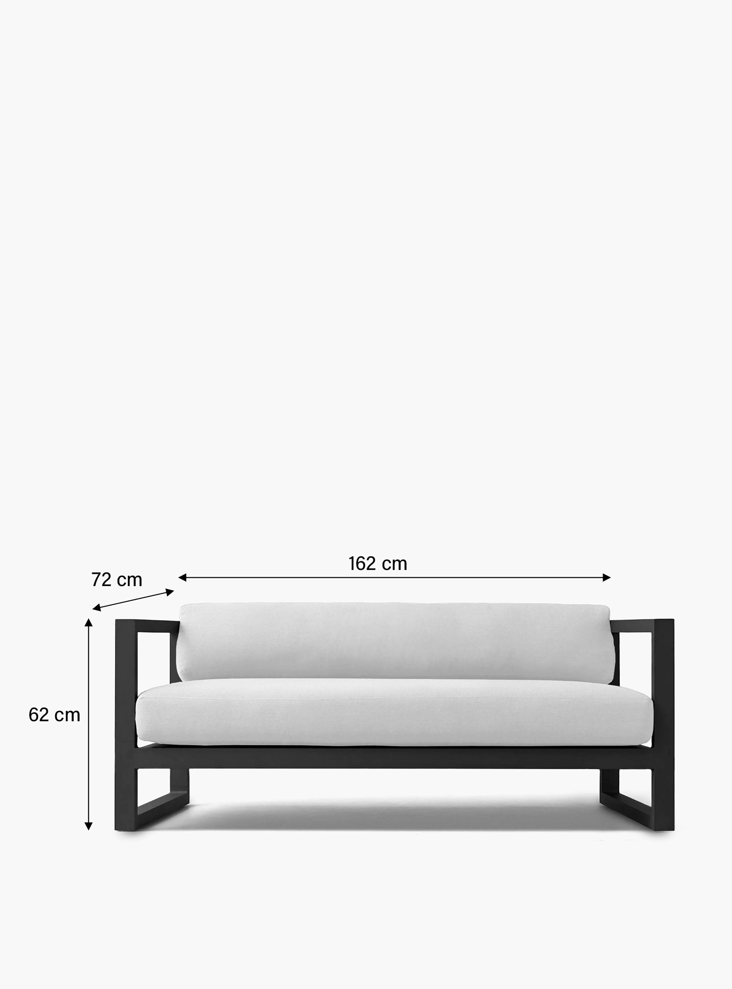 Sofá 2 Cuerpos Terraza Montego LT Blanco/Negro-8