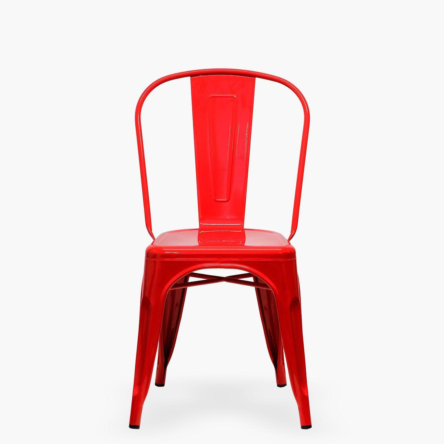Pack 4 sillas Tolix Asiento Metal Rojo-1