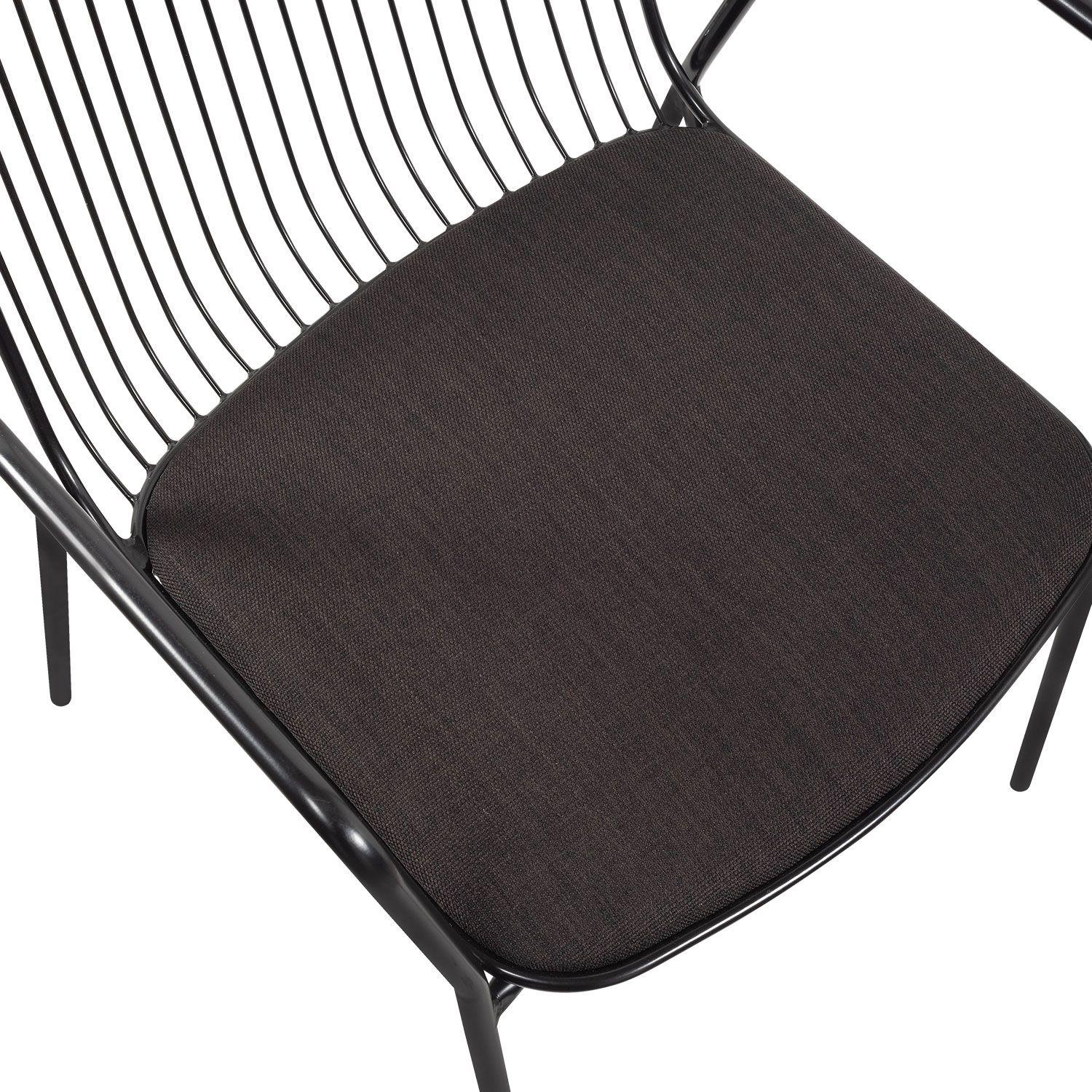 Silla Metalica Isa con Brazos Negro-2