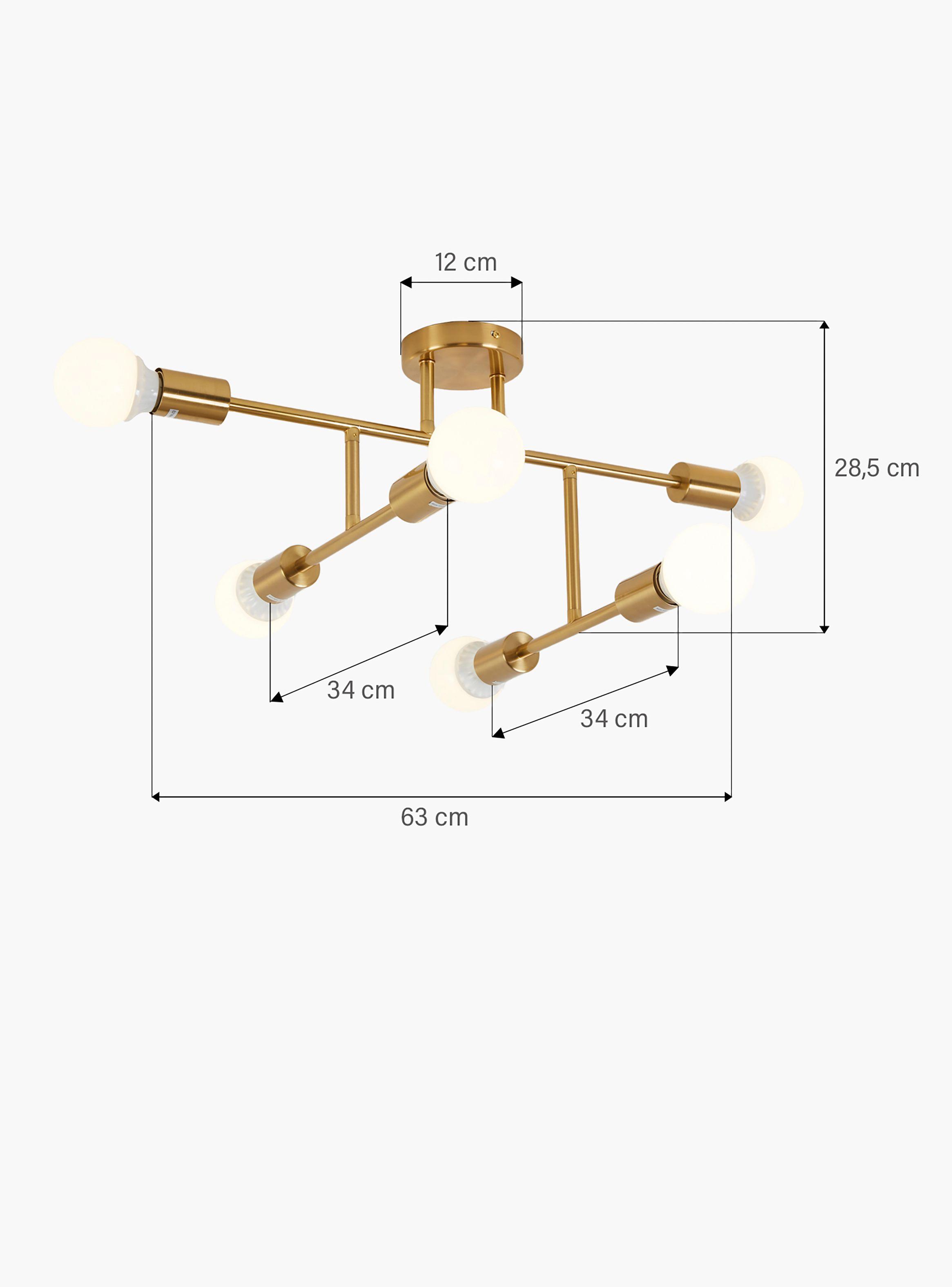 Lámpara de Techo Lexie x6 Bronce-4