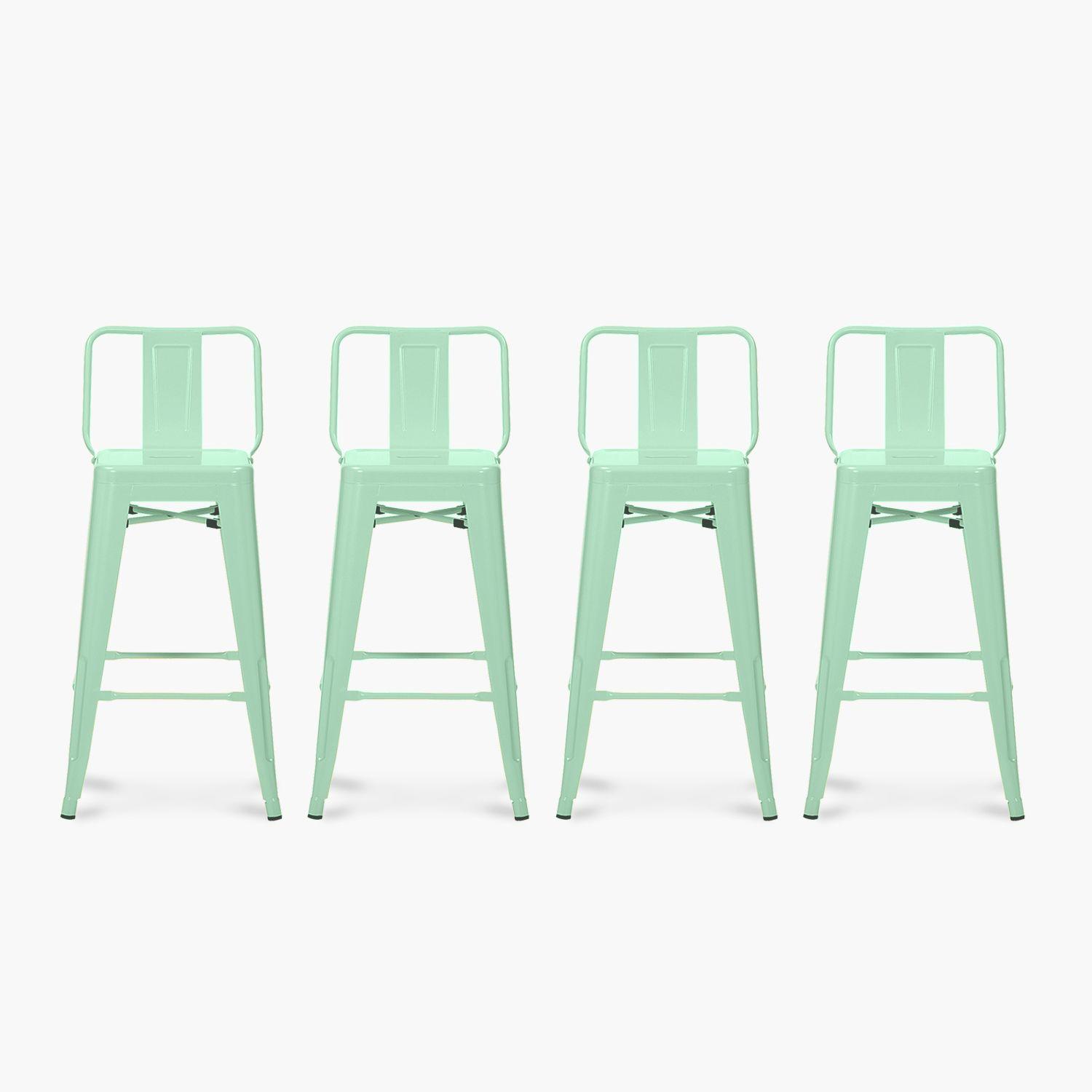 Pack 4 Tolix Taburetes c/resp 67 Metal Menta-0