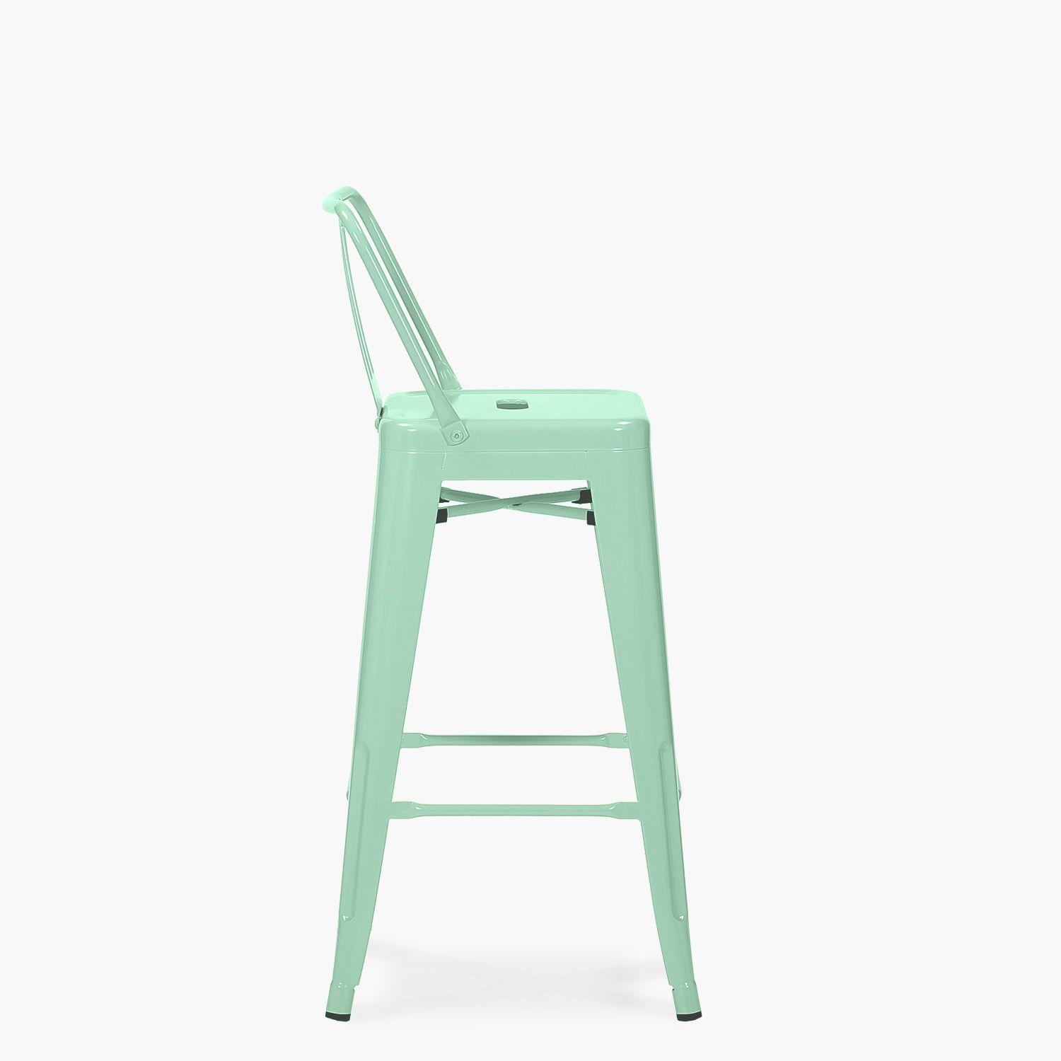 Pack 4 Tolix Taburetes c/resp 67 Metal Menta-3