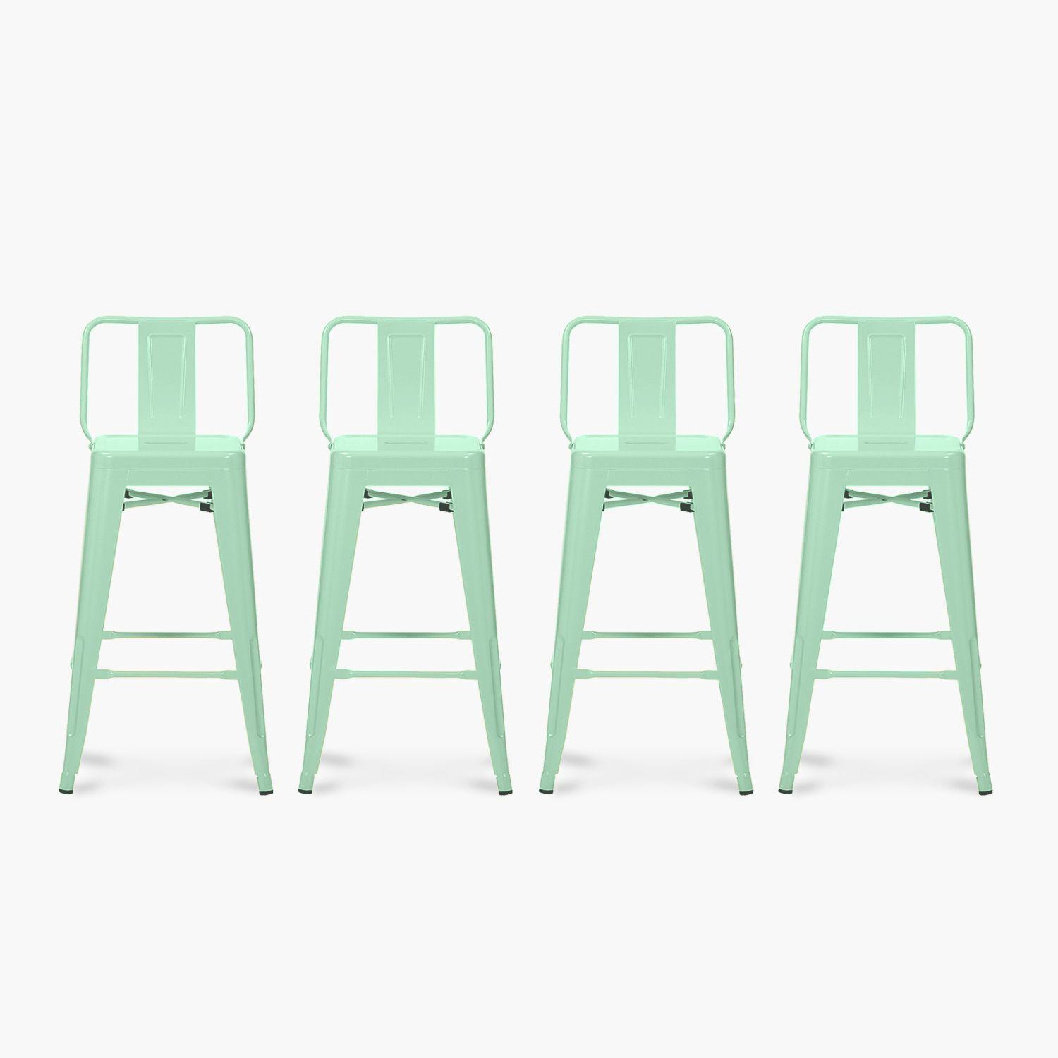 Pack 4 Tolix Taburetes c/resp 67 Metal Menta-0