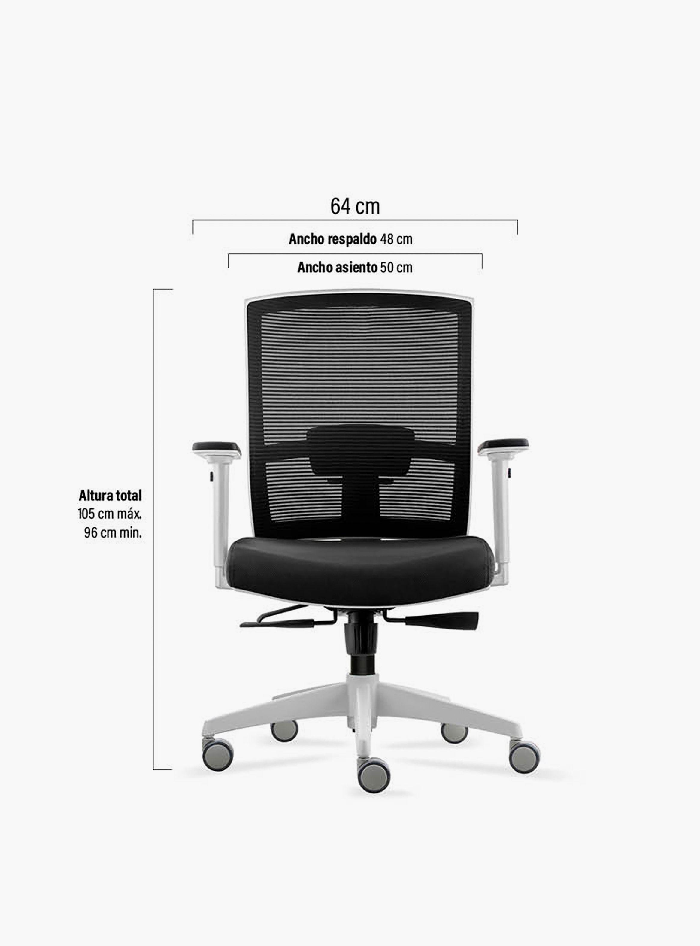 Silla Oficina Taylor Pro Negro/Blanco-6
