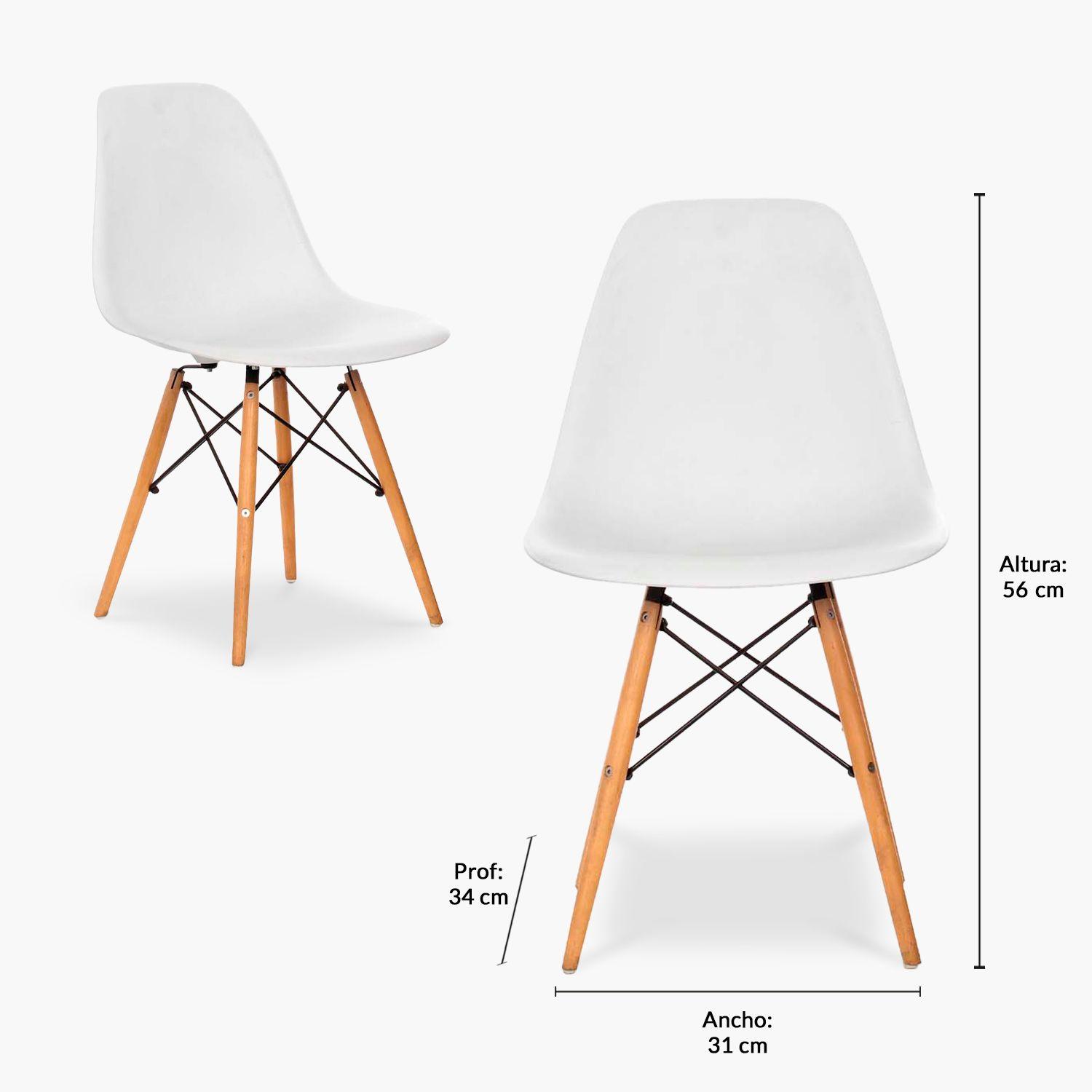 Pack Kids 1 Mesa 2 Sillas DSW Blanco-2
