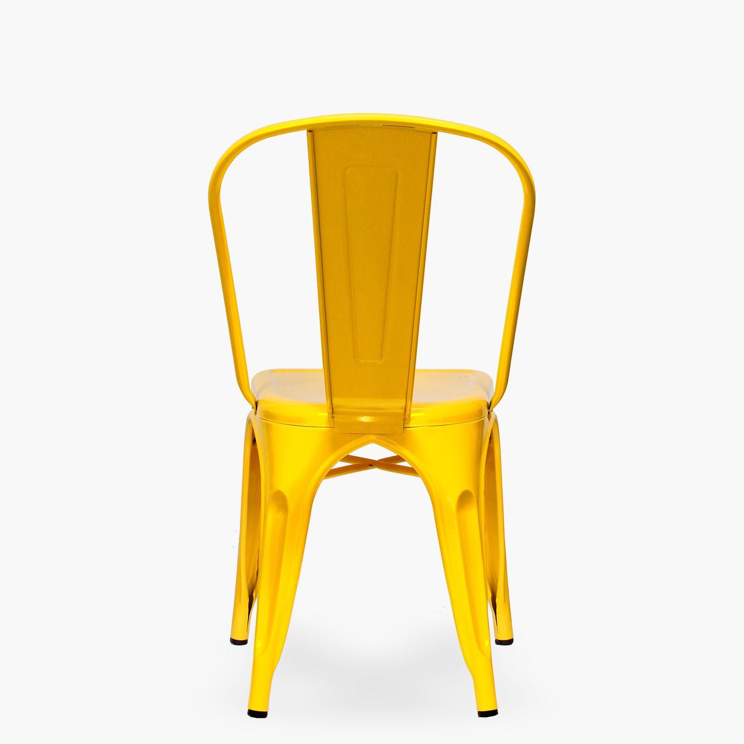 Pack 4 Sillas Tolix Asiento Metal Amarillo-4