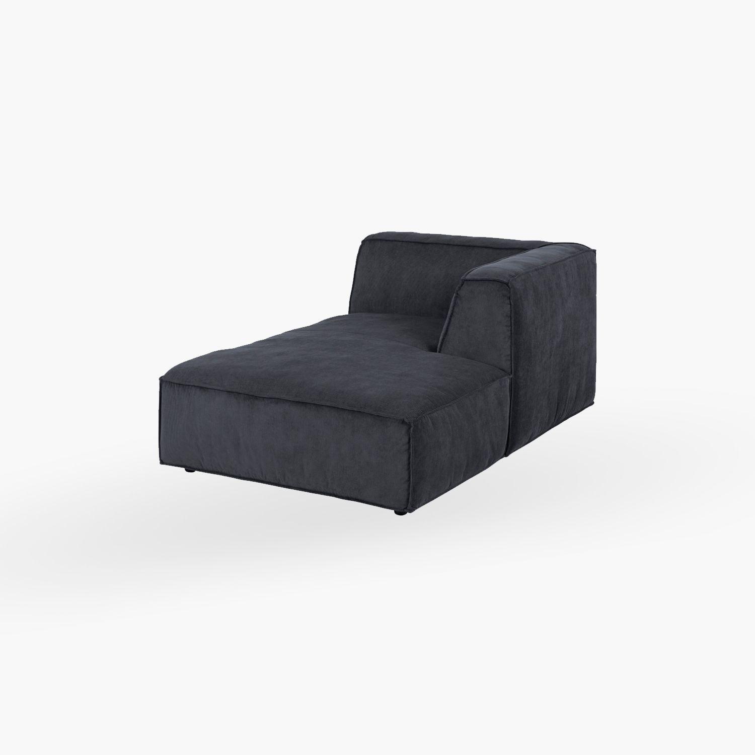 Seccional Chaise DER Fairfield Gris Oscuro-0