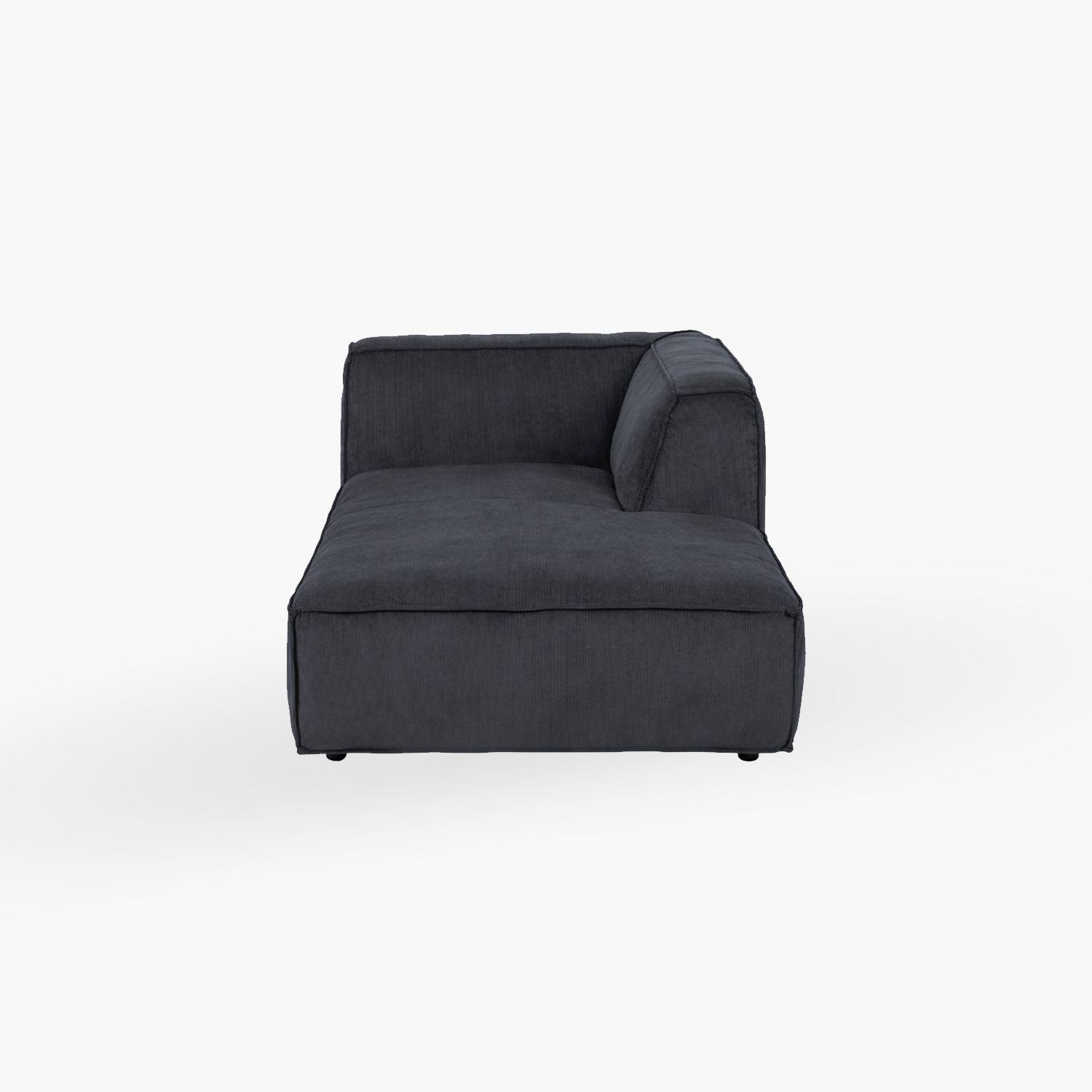 Seccional Chaise DER Fairfield Gris Oscuro-1