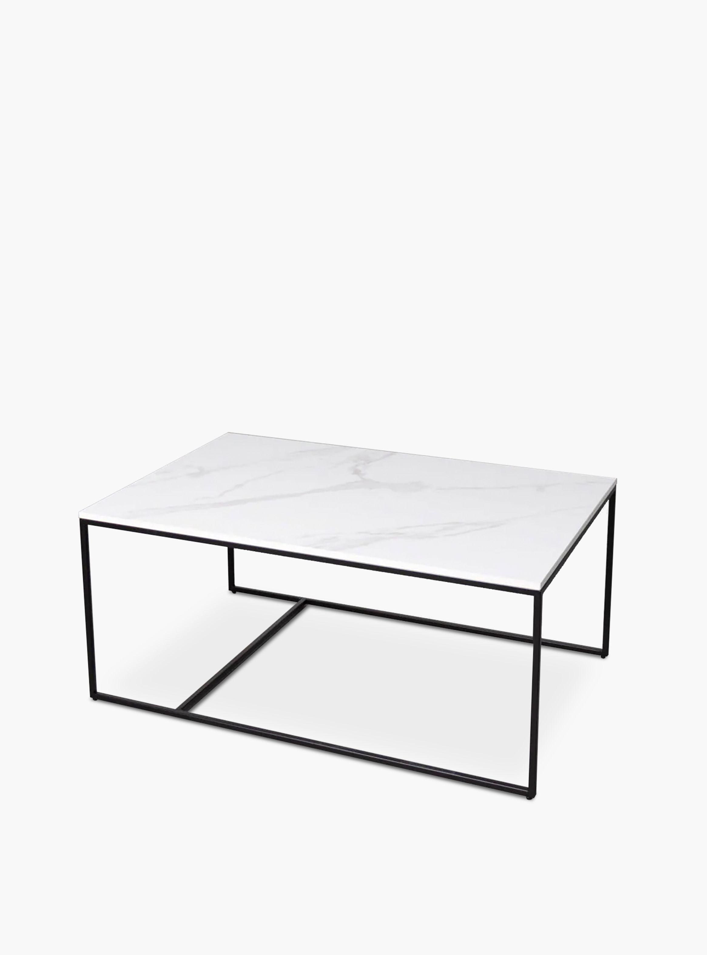 Mesa de Centro Alonza Tipo Mármol 90 Blanco-2