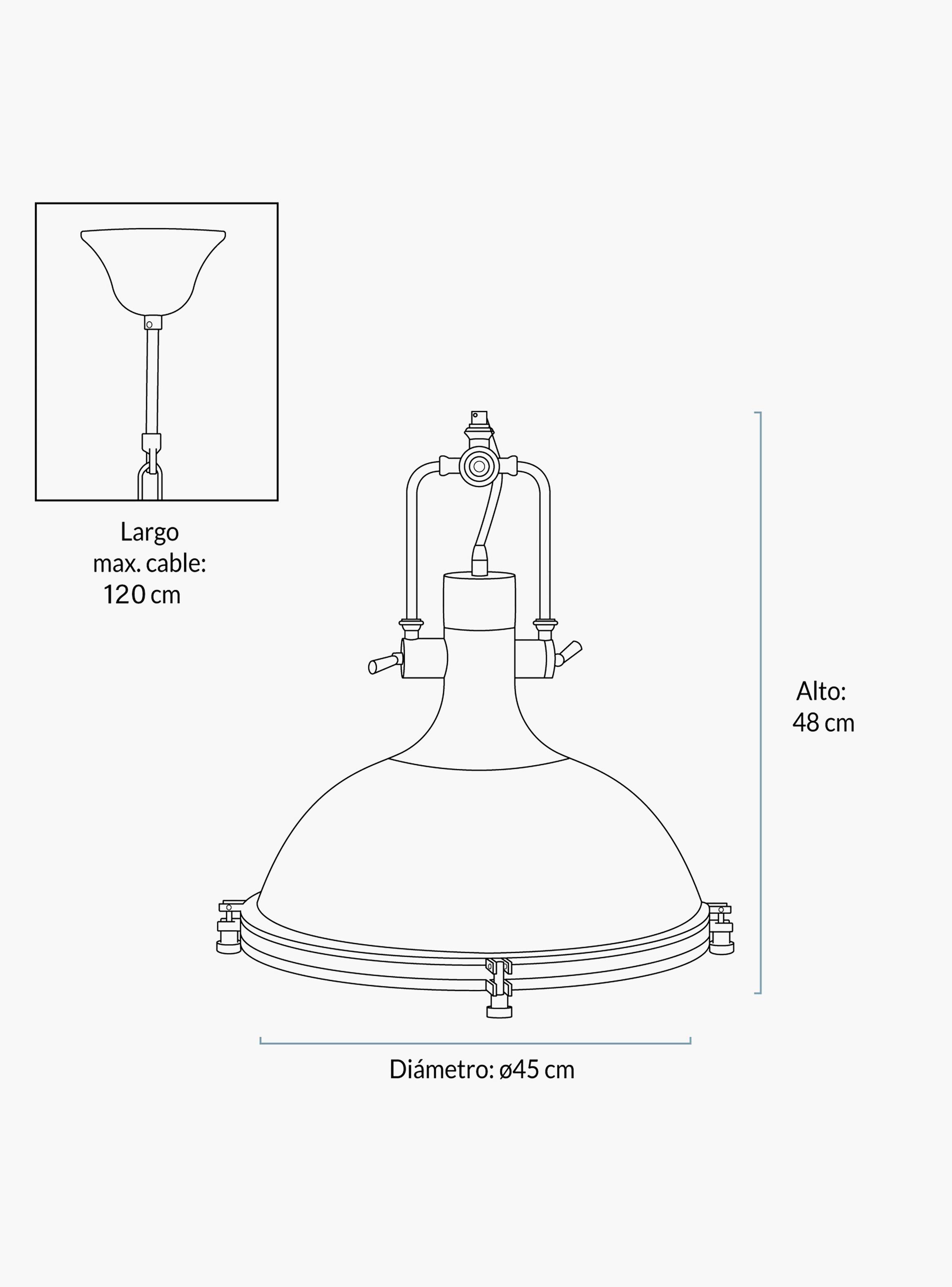 Lámpara de Colgar Warehouse Negro-4