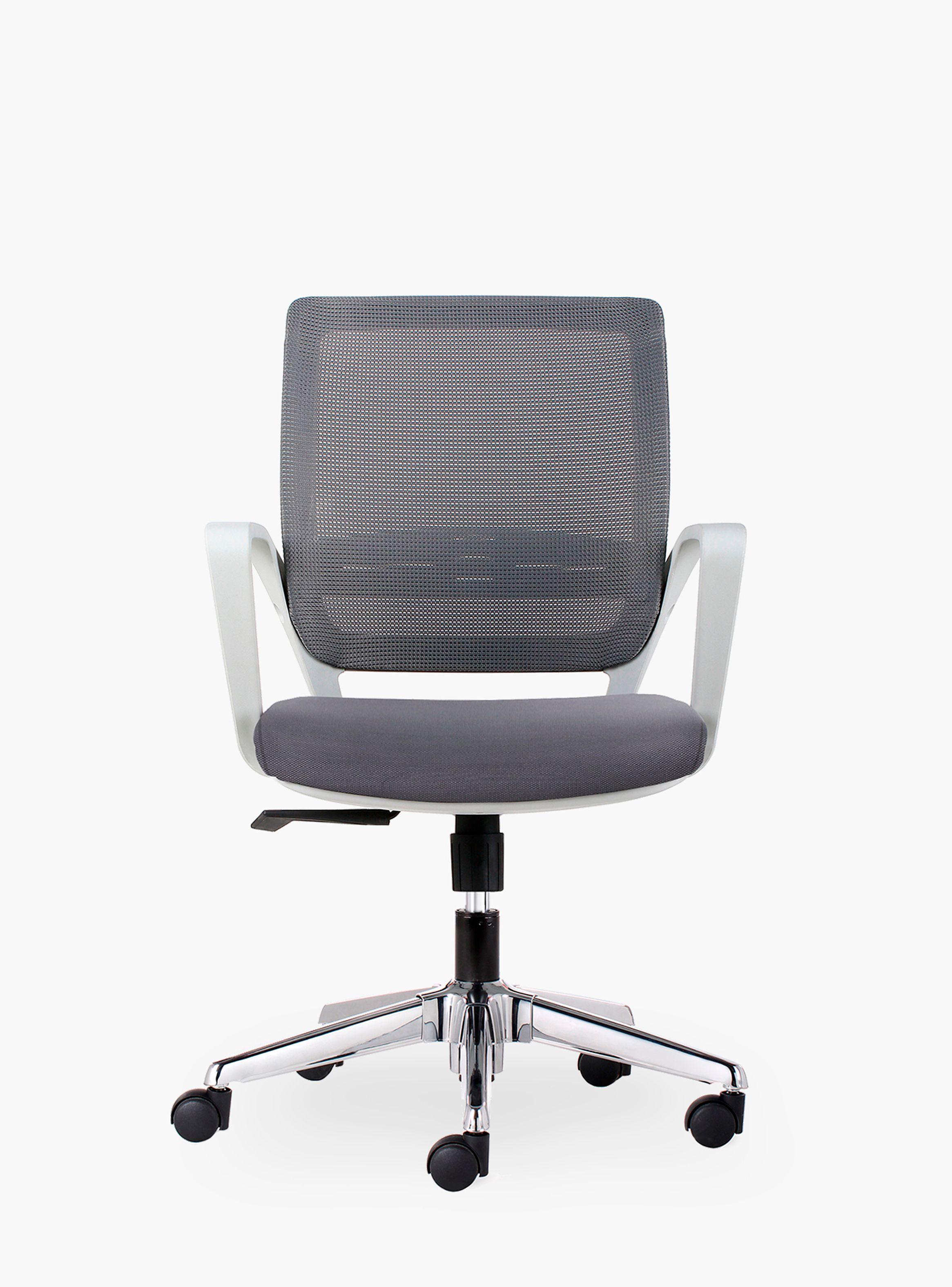 Silla Oficina Job Base Cromada Gris Claro-0