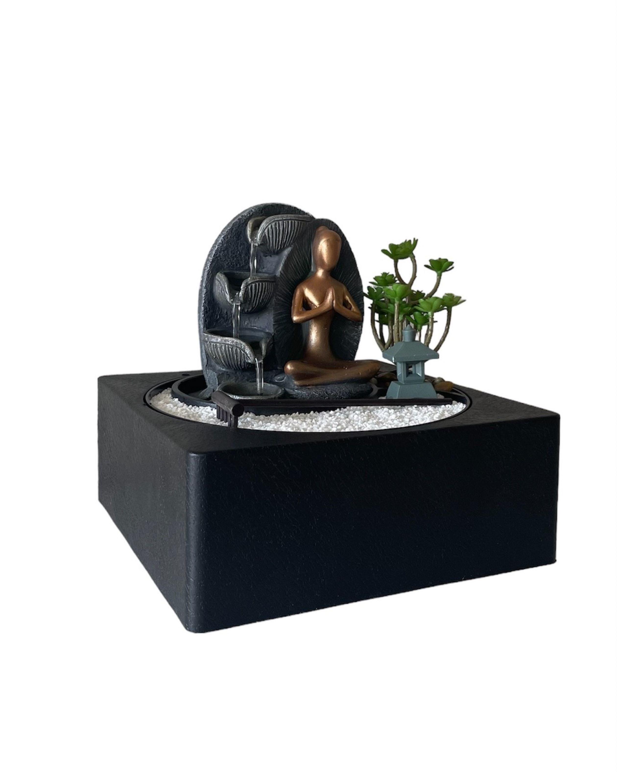Cascada De Agua Con Luz Mudra Pileta Decorativa 23 cms-1