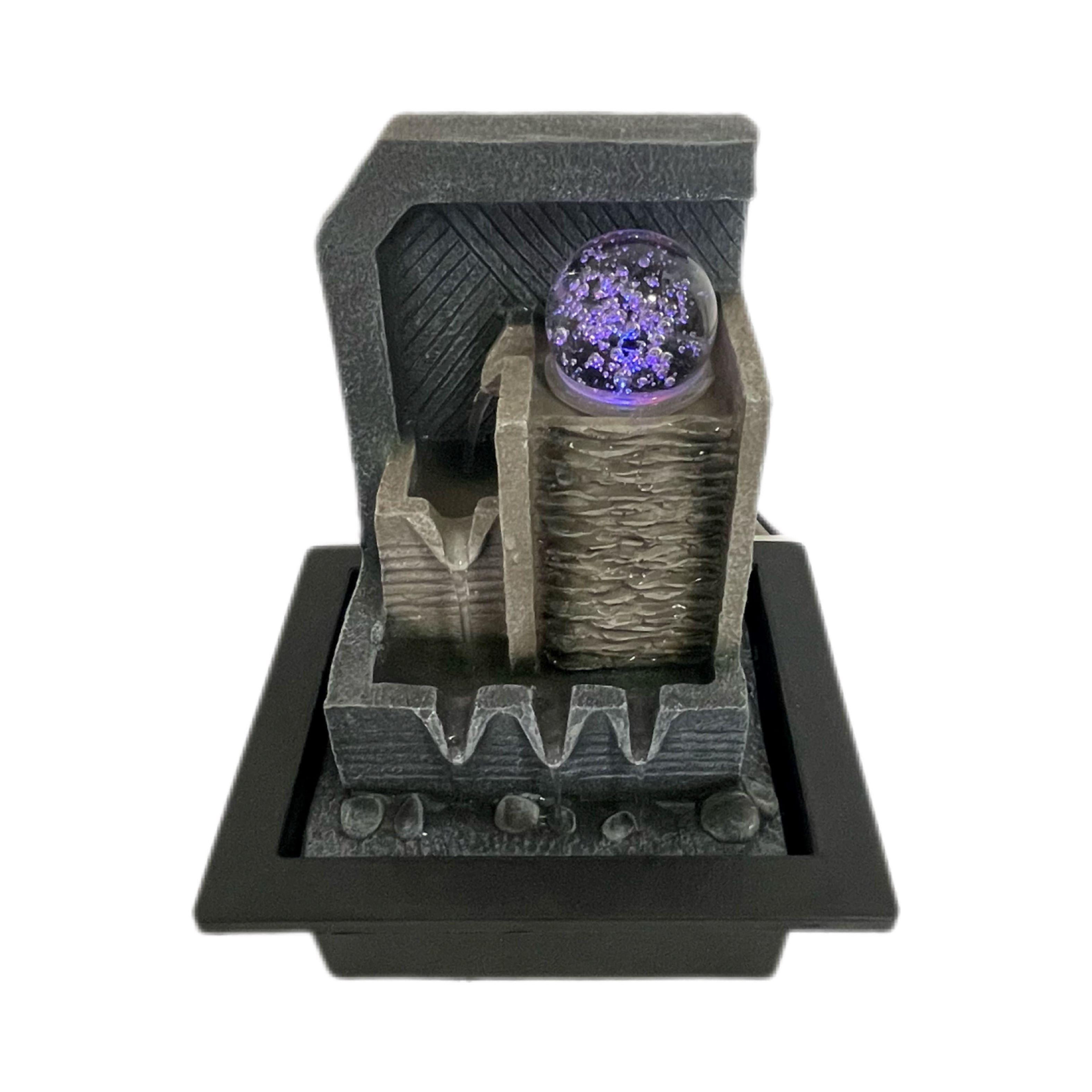 Pileta de Agua con Luz Decorativa 26 cm-1