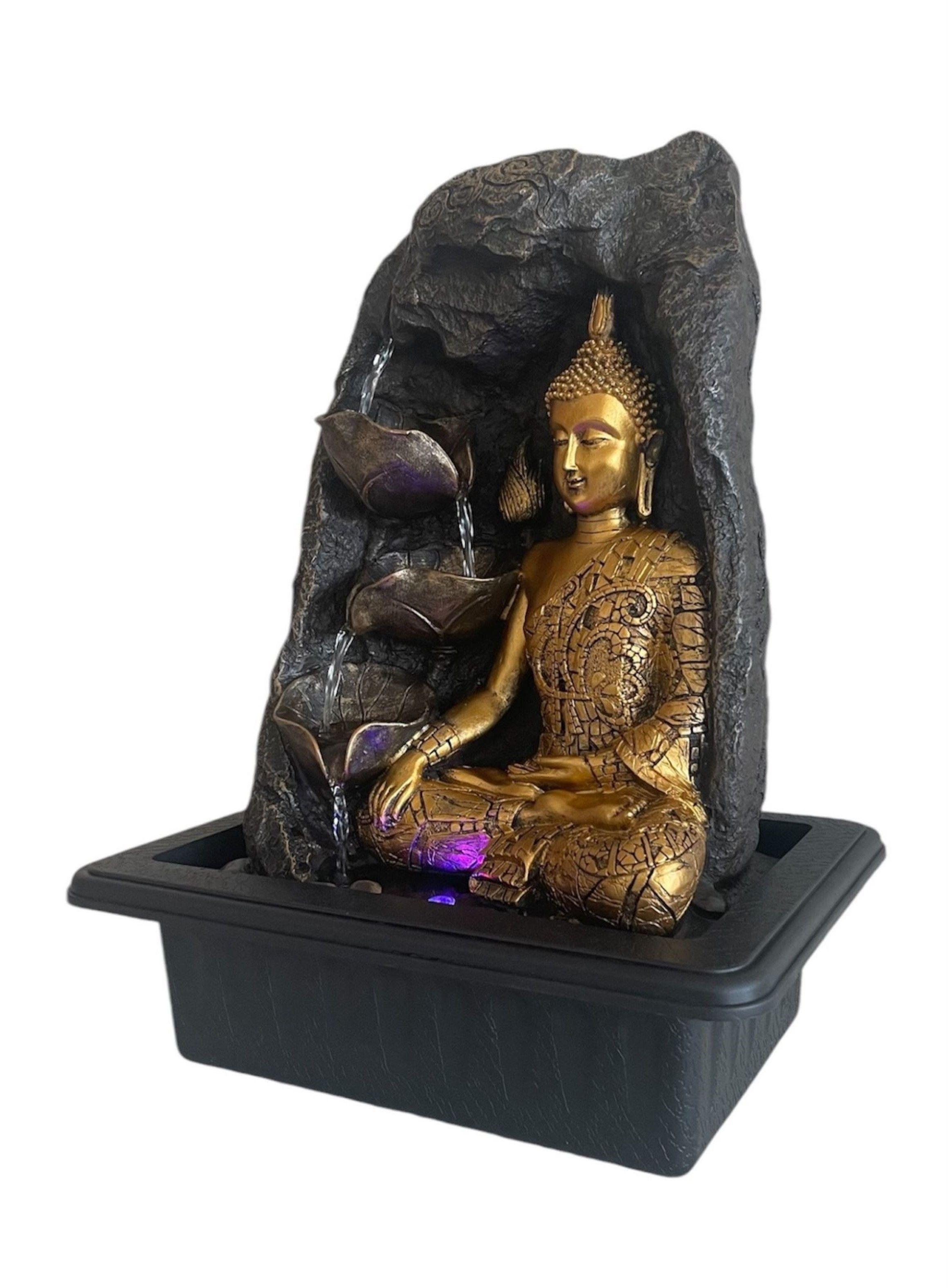 Pileta Cascada De Agua Grande Buda Veneracion 40 cms-1