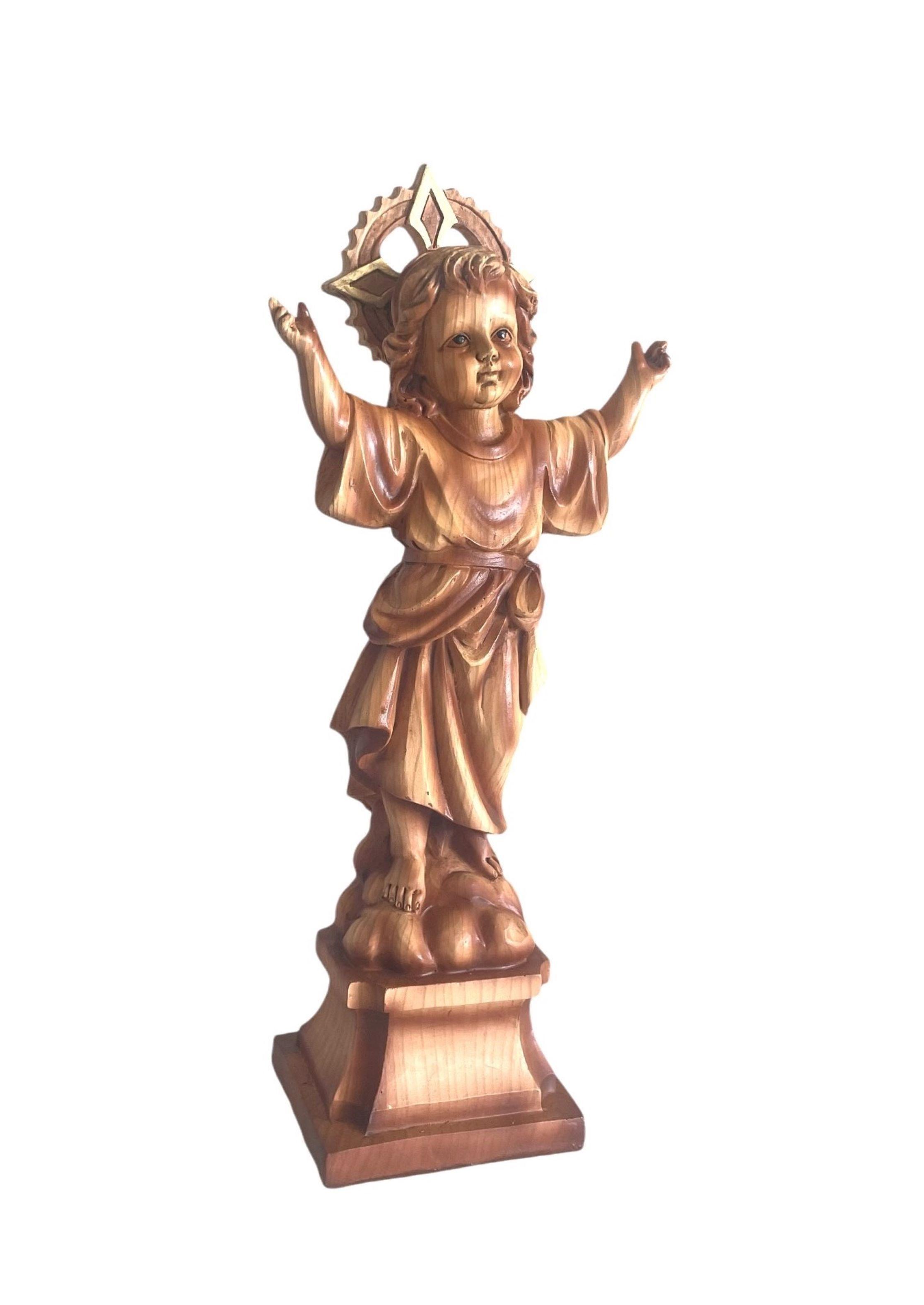Estatua Divino Niño Jesus Figura Religiosa Niño Sagrado 30 cms-1