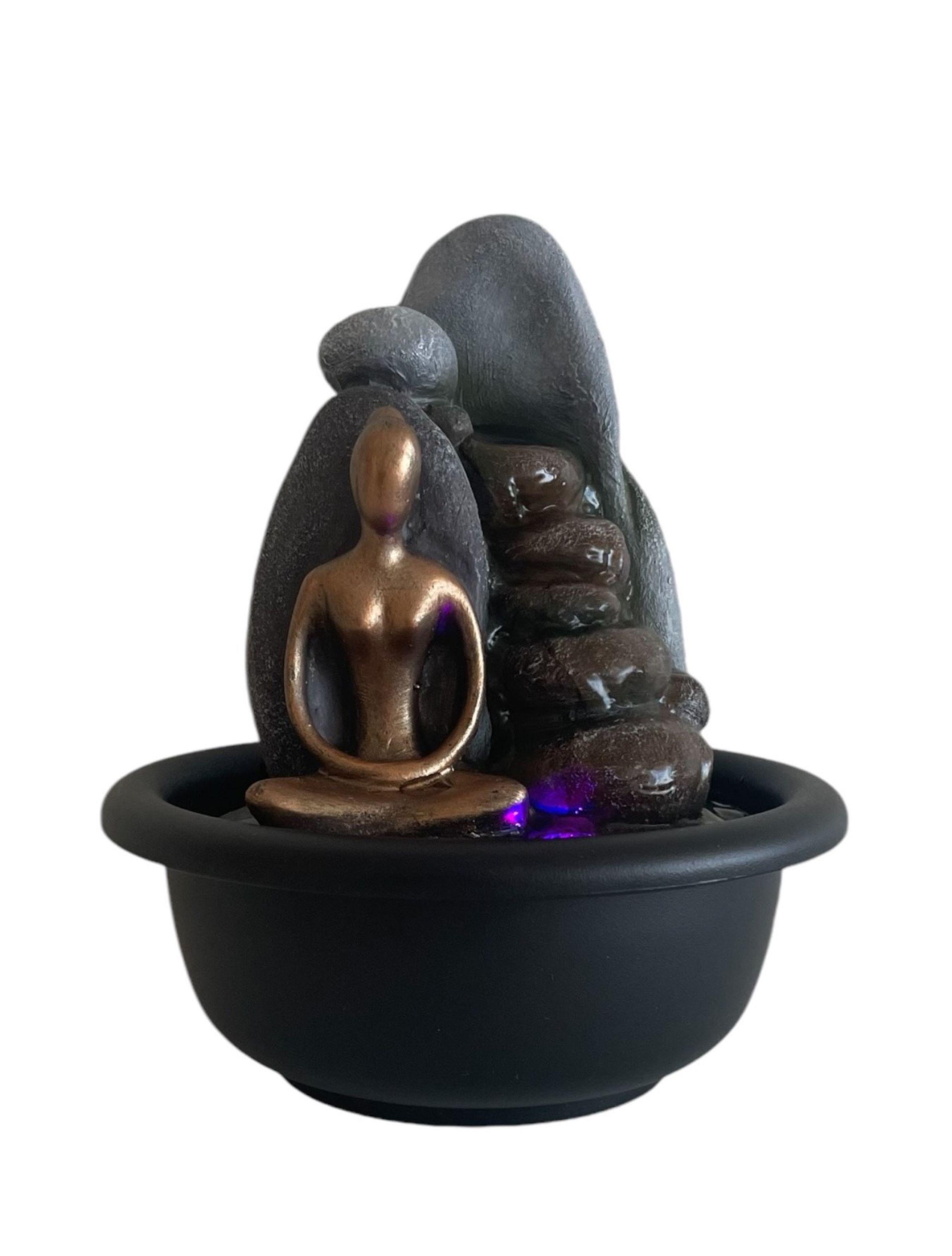 Cascada Fuente De Agua Figura Mudra Meditacion 20 cms-0