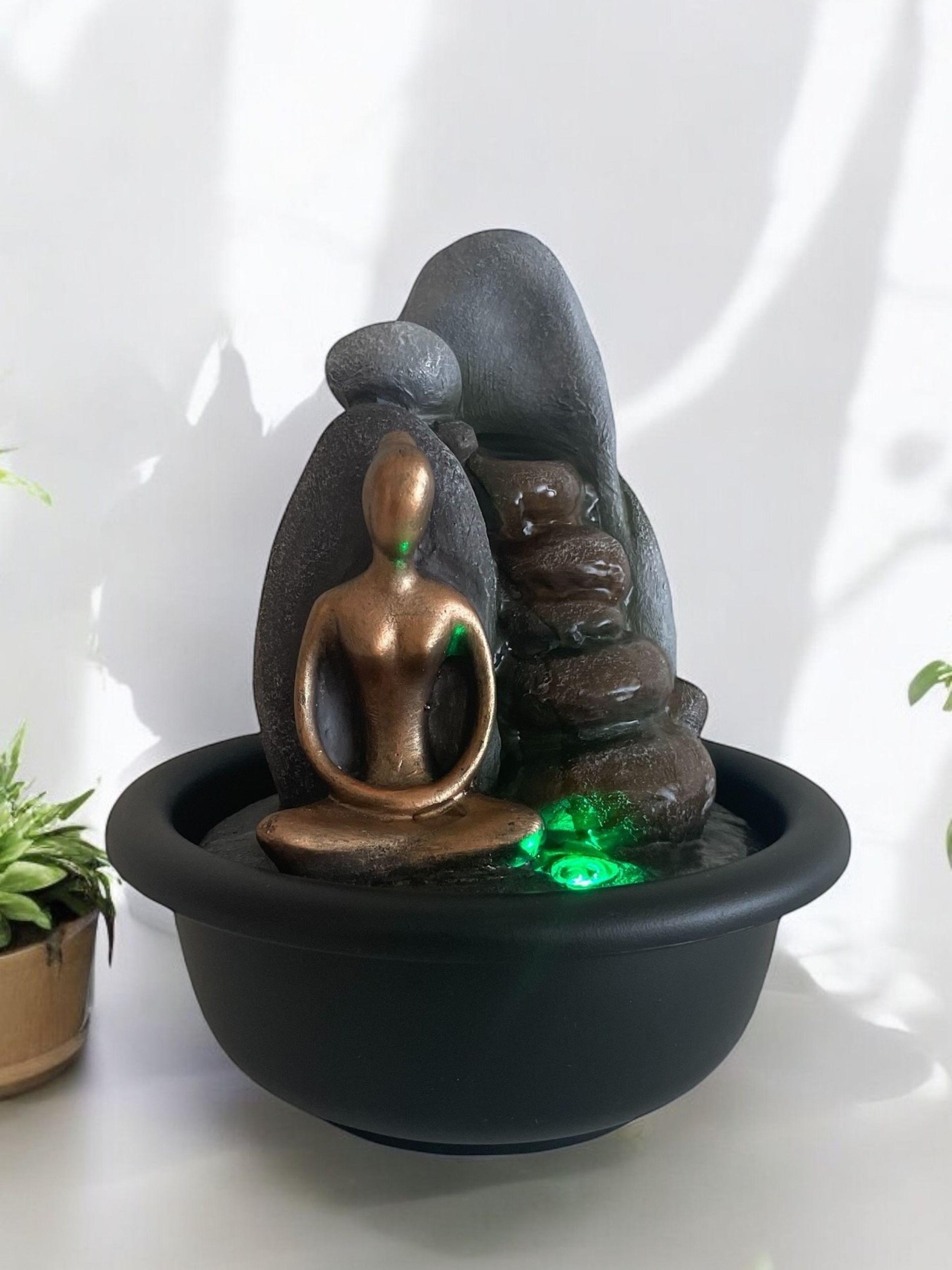 Cascada Fuente De Agua Figura Mudra Meditacion 20 cms-2
