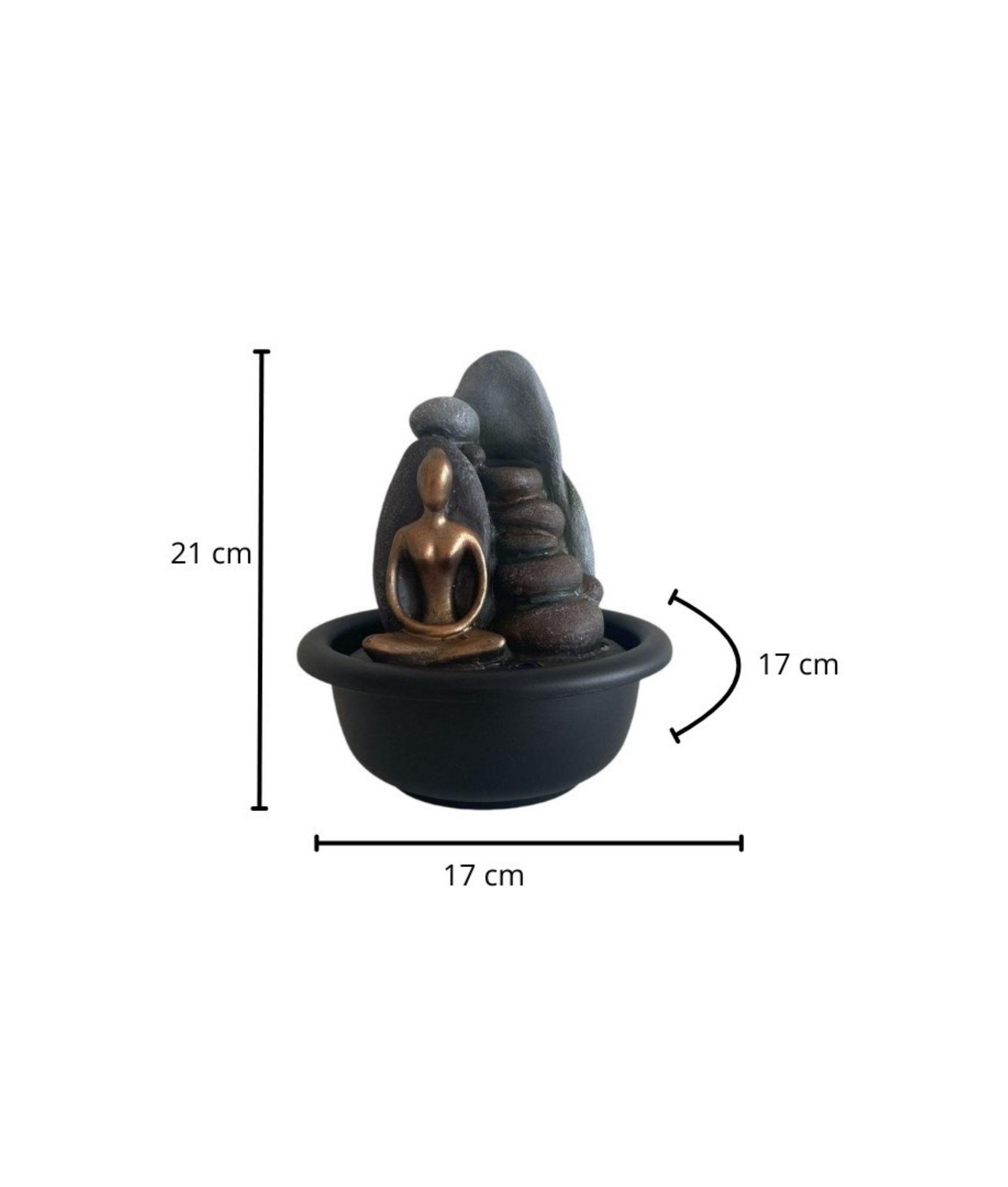 Cascada Fuente De Agua Figura Mudra Meditacion 20 cms-3