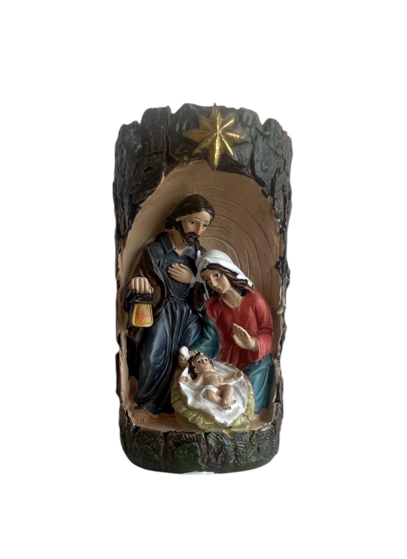 Porta Velas Sagrada Familia Pesebre Navidad-0