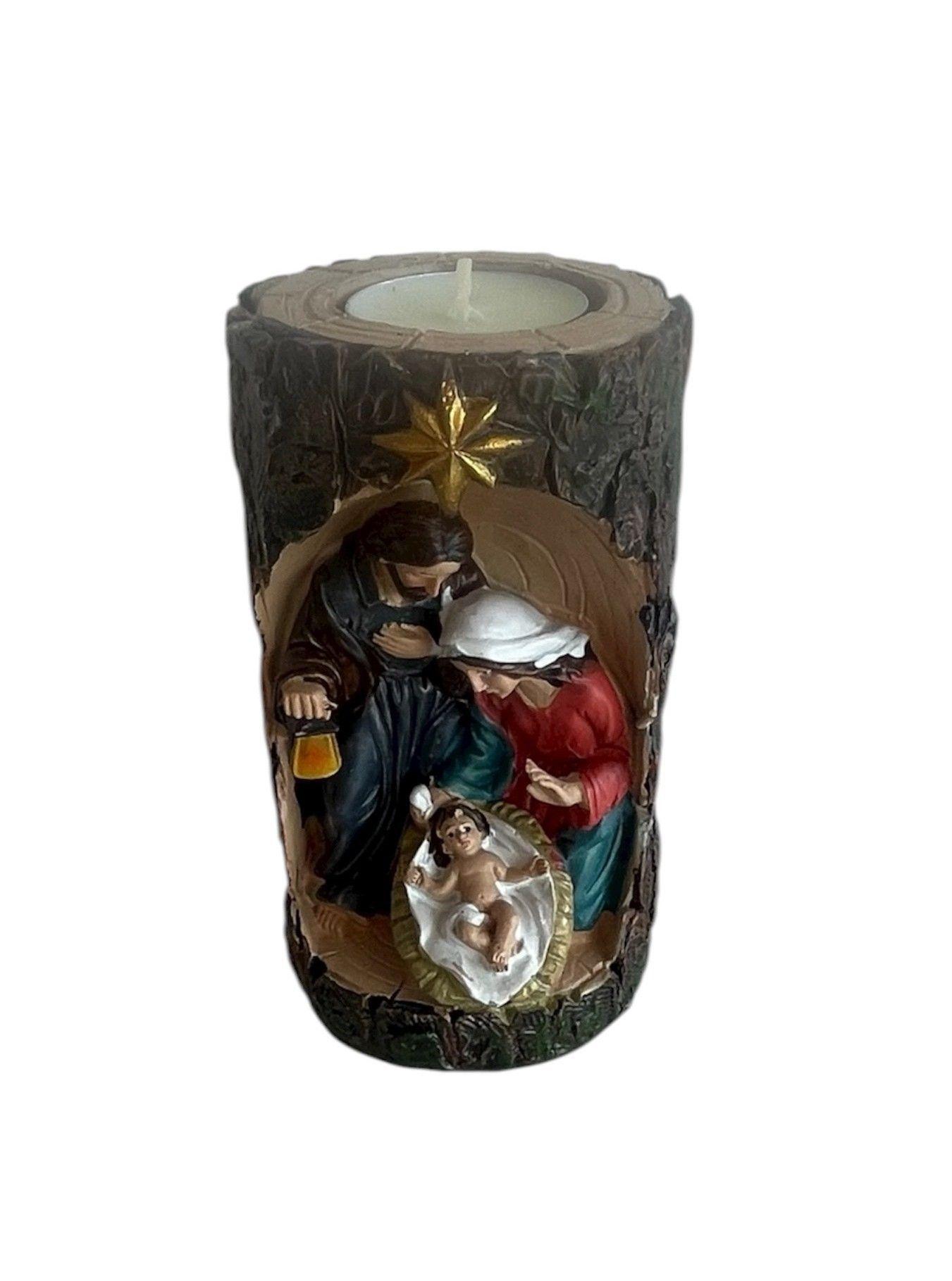 Porta Velas Sagrada Familia Pesebre Navidad-1