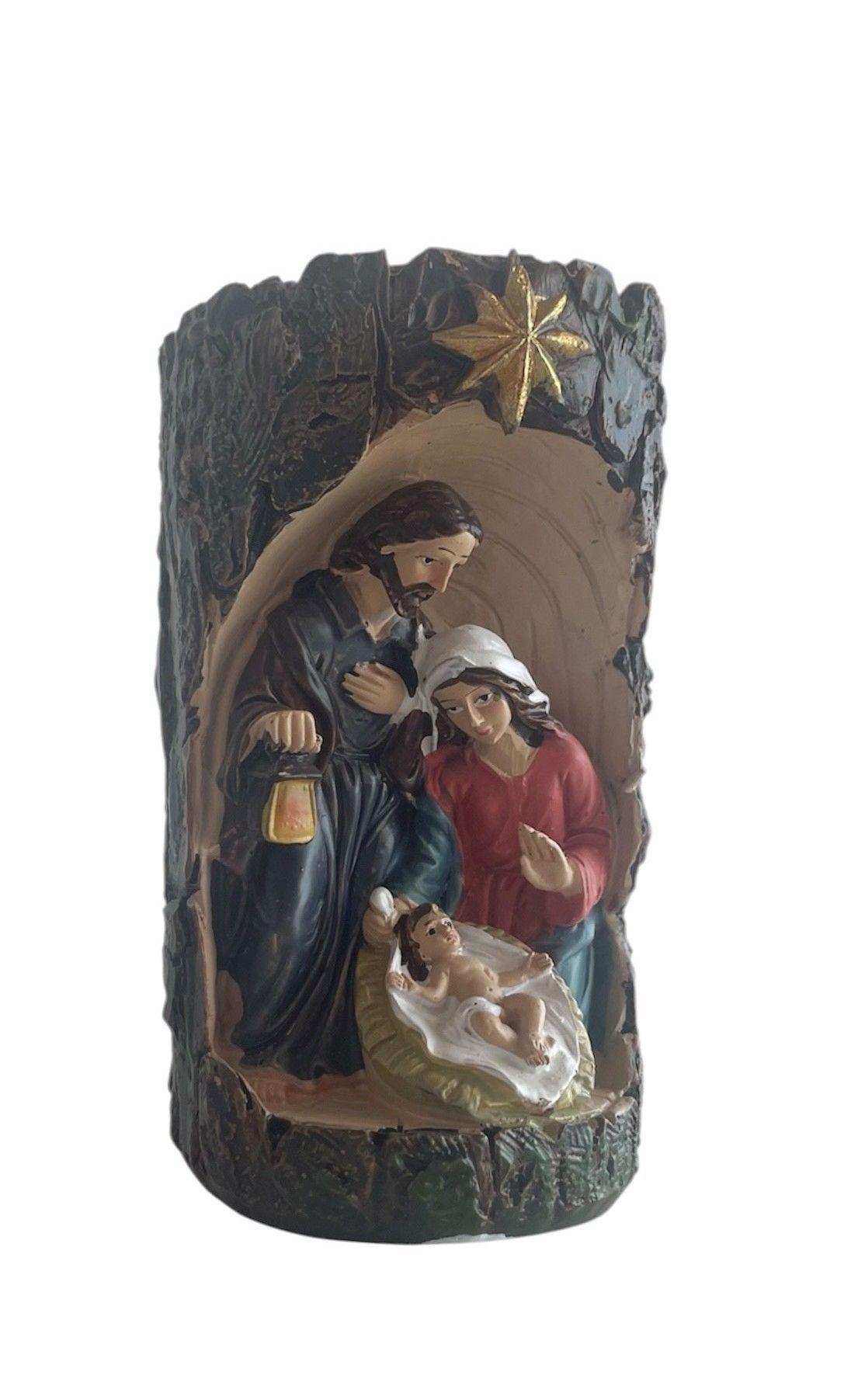 Porta Velas Sagrada Familia Pesebre Navidad-2