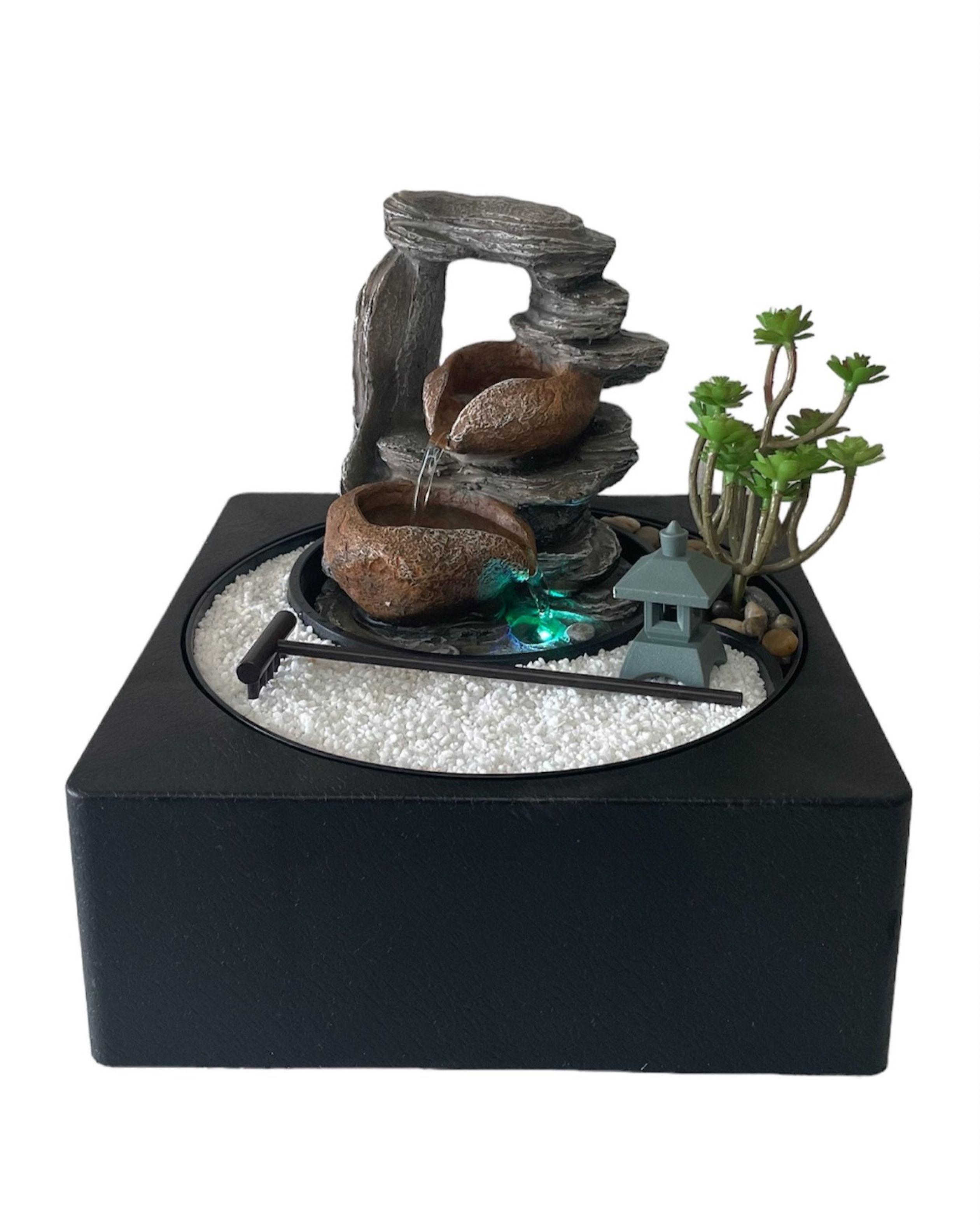 Pileta De Agua Con Luz Decorativa Diseño Vasijas 23 cms-1