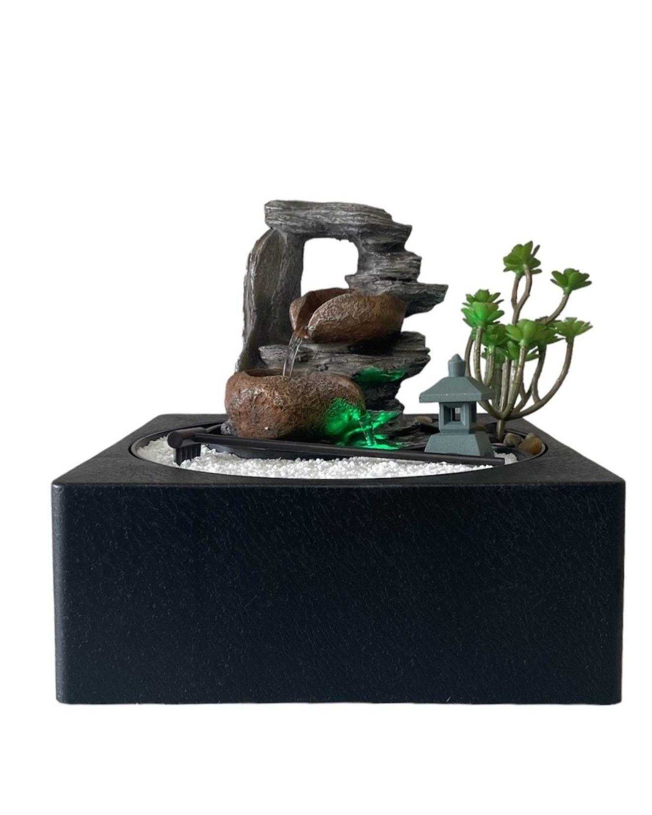 Pileta De Agua Con Luz Decorativa Diseño Vasijas 23 cms-2