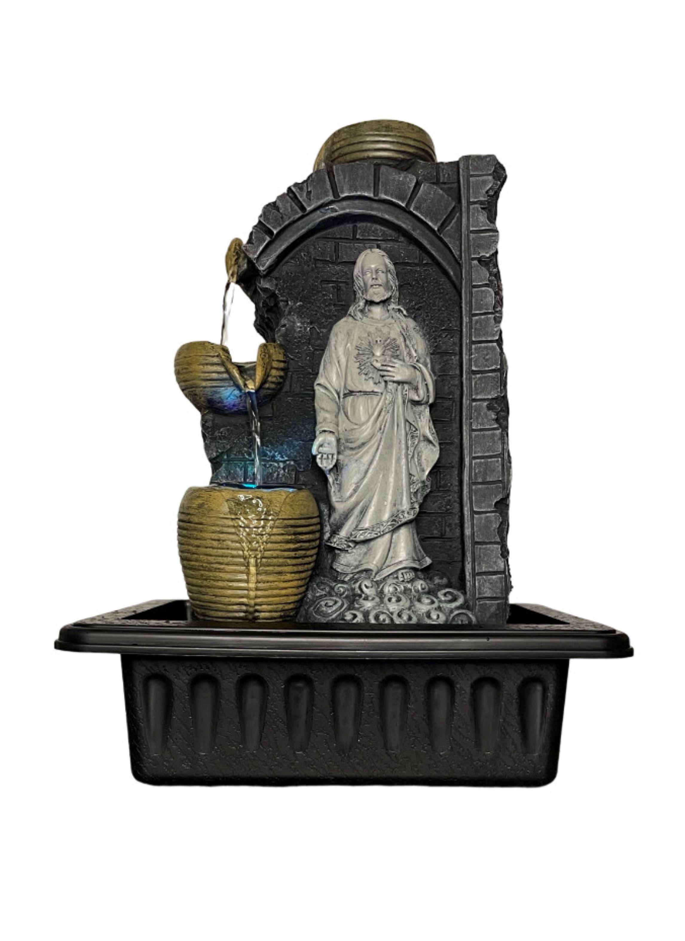 Cascada De Agua Con Luz Decorativa Sagrado Corazon-1