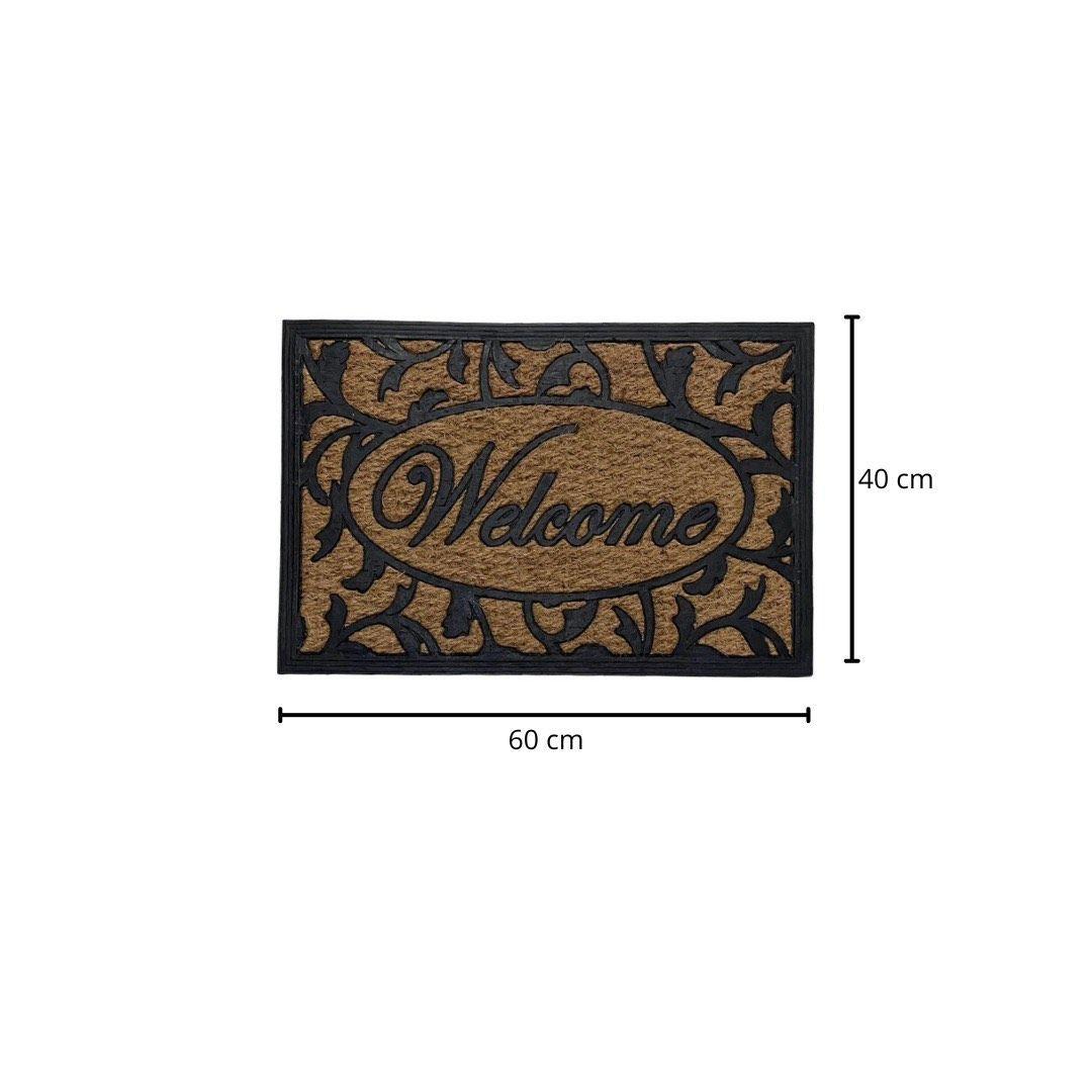 Alfombra Limpia Pies De Mimbre 60 x40 cms Welcome-2