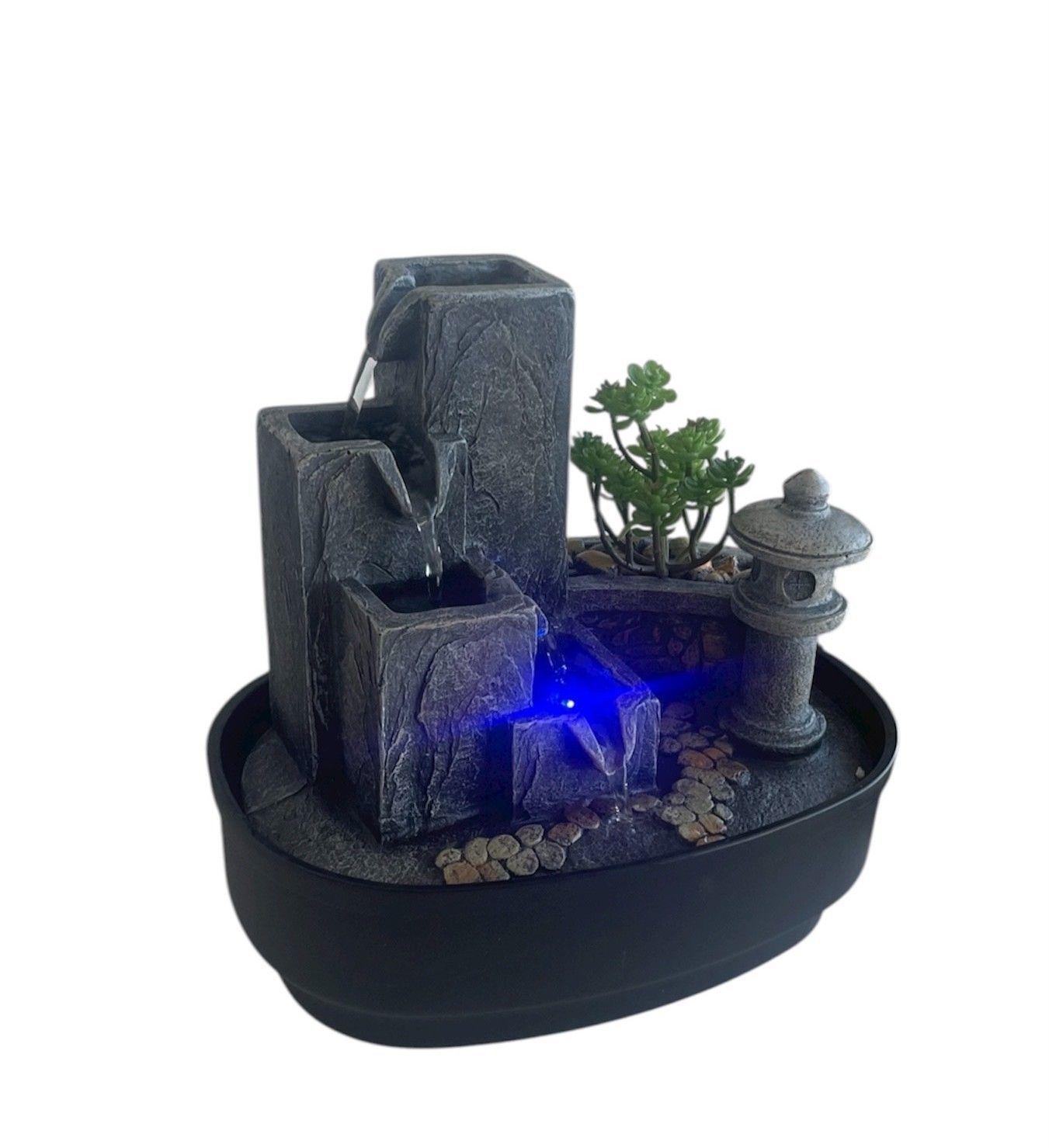 Pileta Cascada De Agua Con Luz Decorativa-2