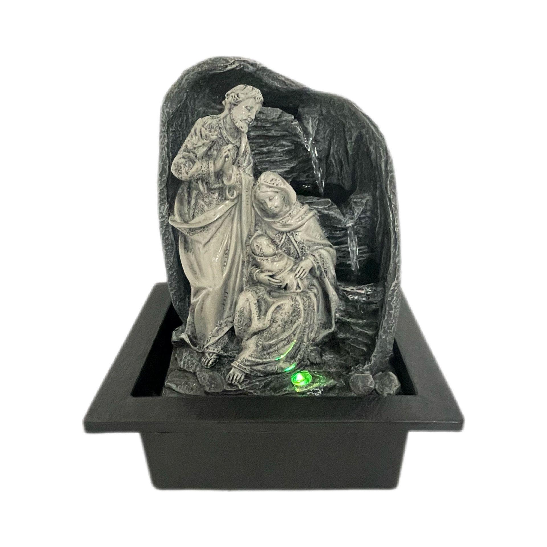 Estatua Cascada De Agua Nacimiento Del Niño Jesus Pesebre-0