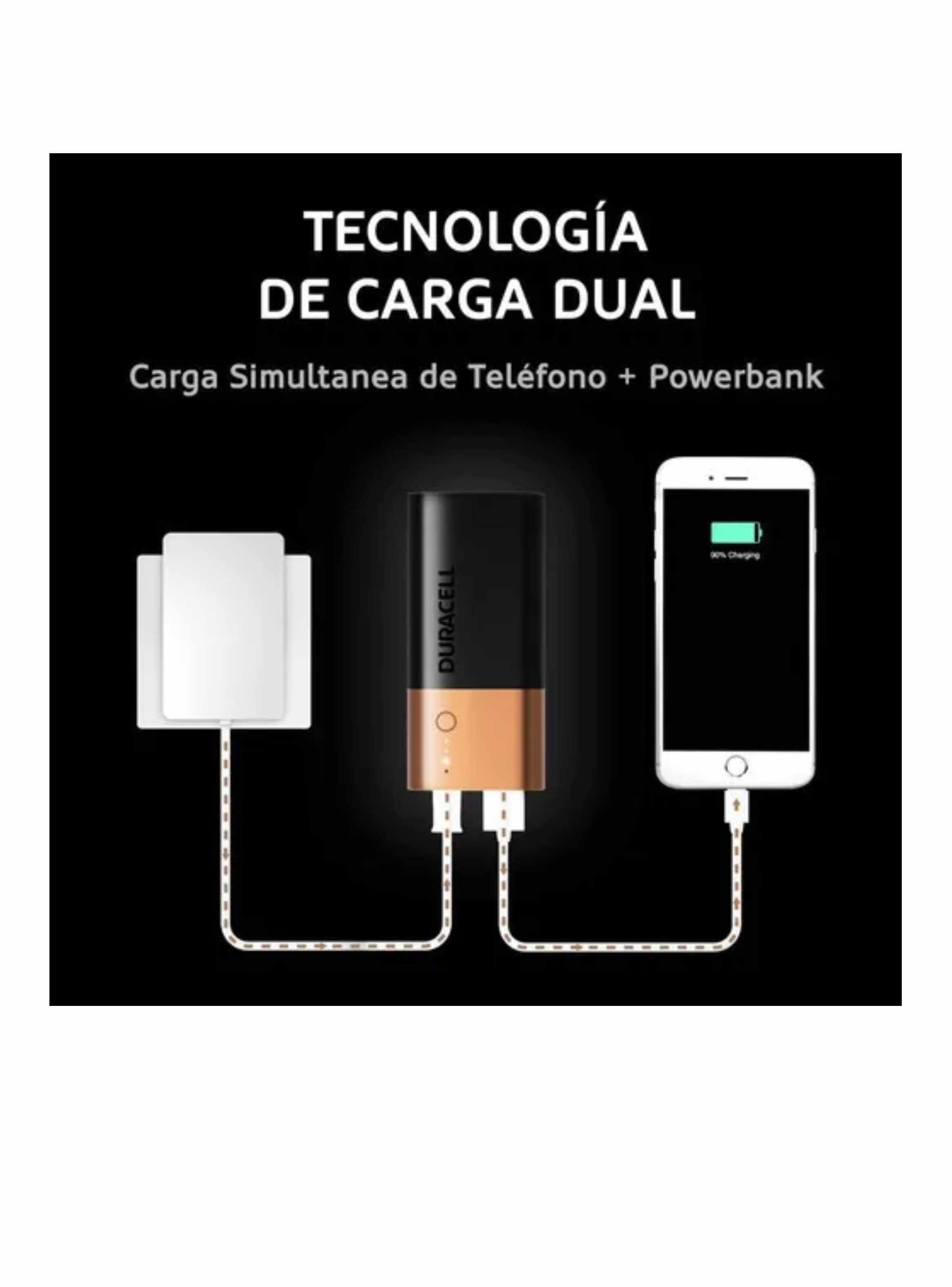 Power Banks Duracell Pb2 6700 Mah Color Negro-1