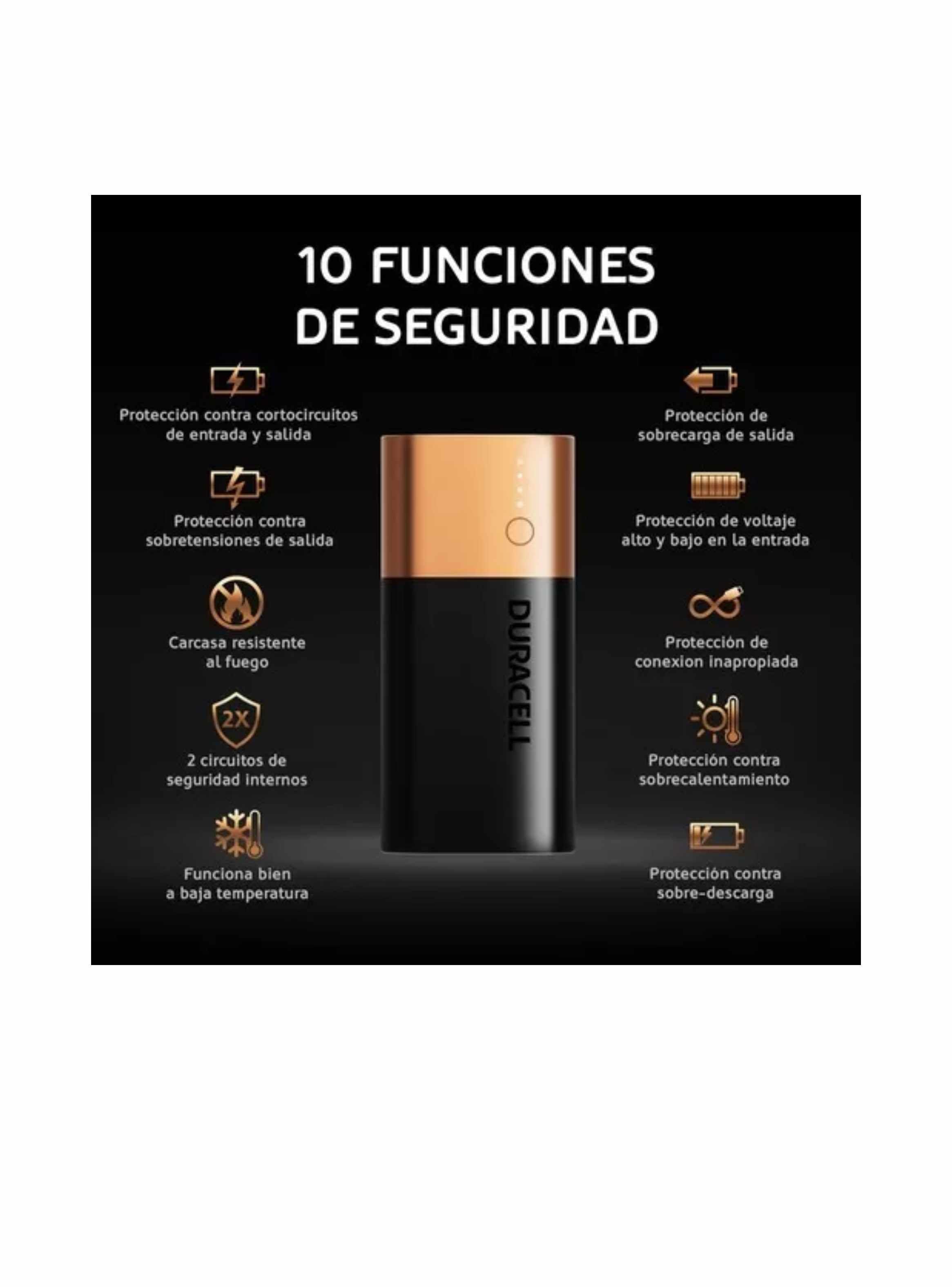 Power Banks Duracell Pb2 6700 Mah Color Negro-3