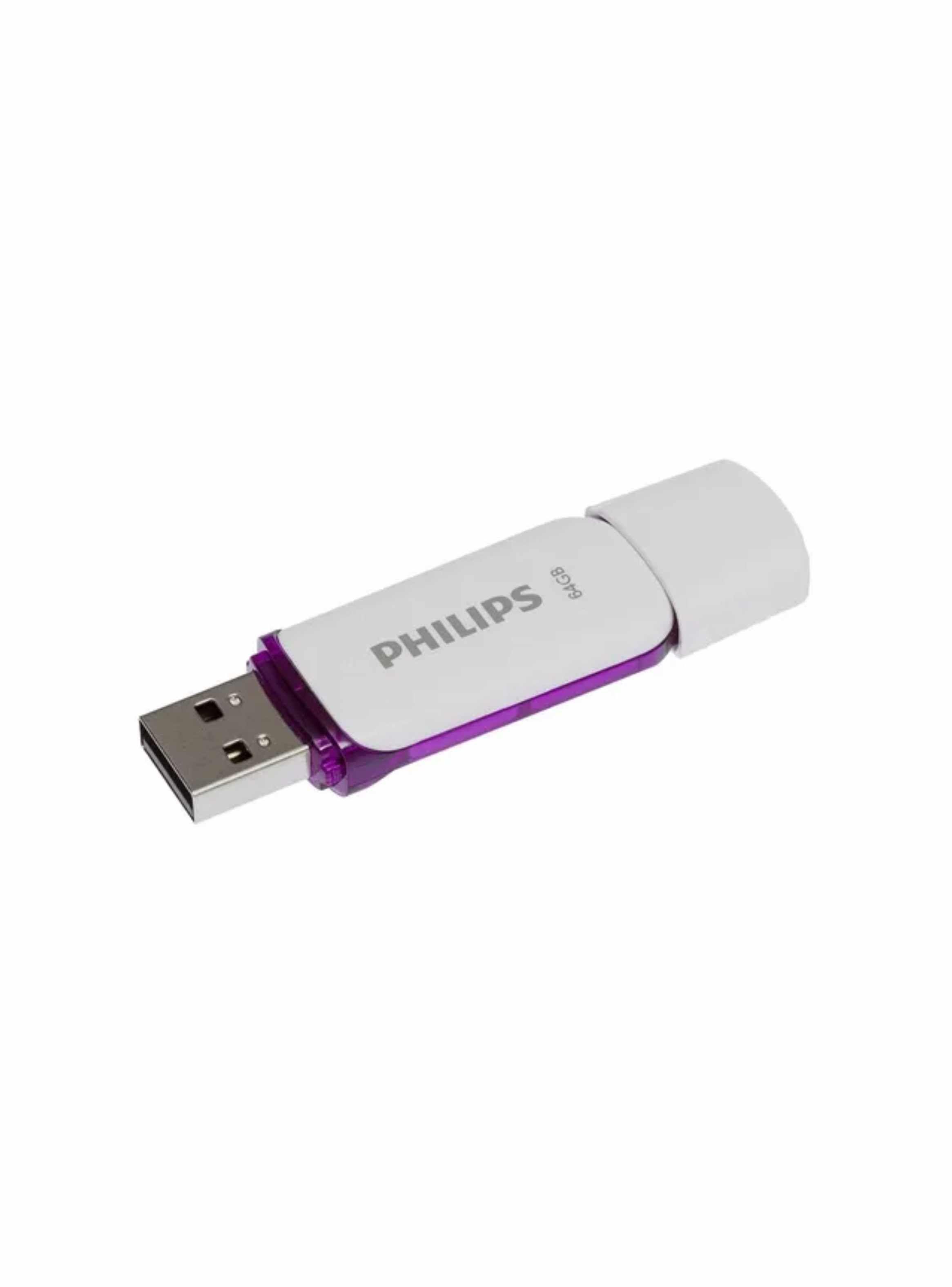 Pendrive Usb Philips Snow 64gb 2.0 Color Blanco-1