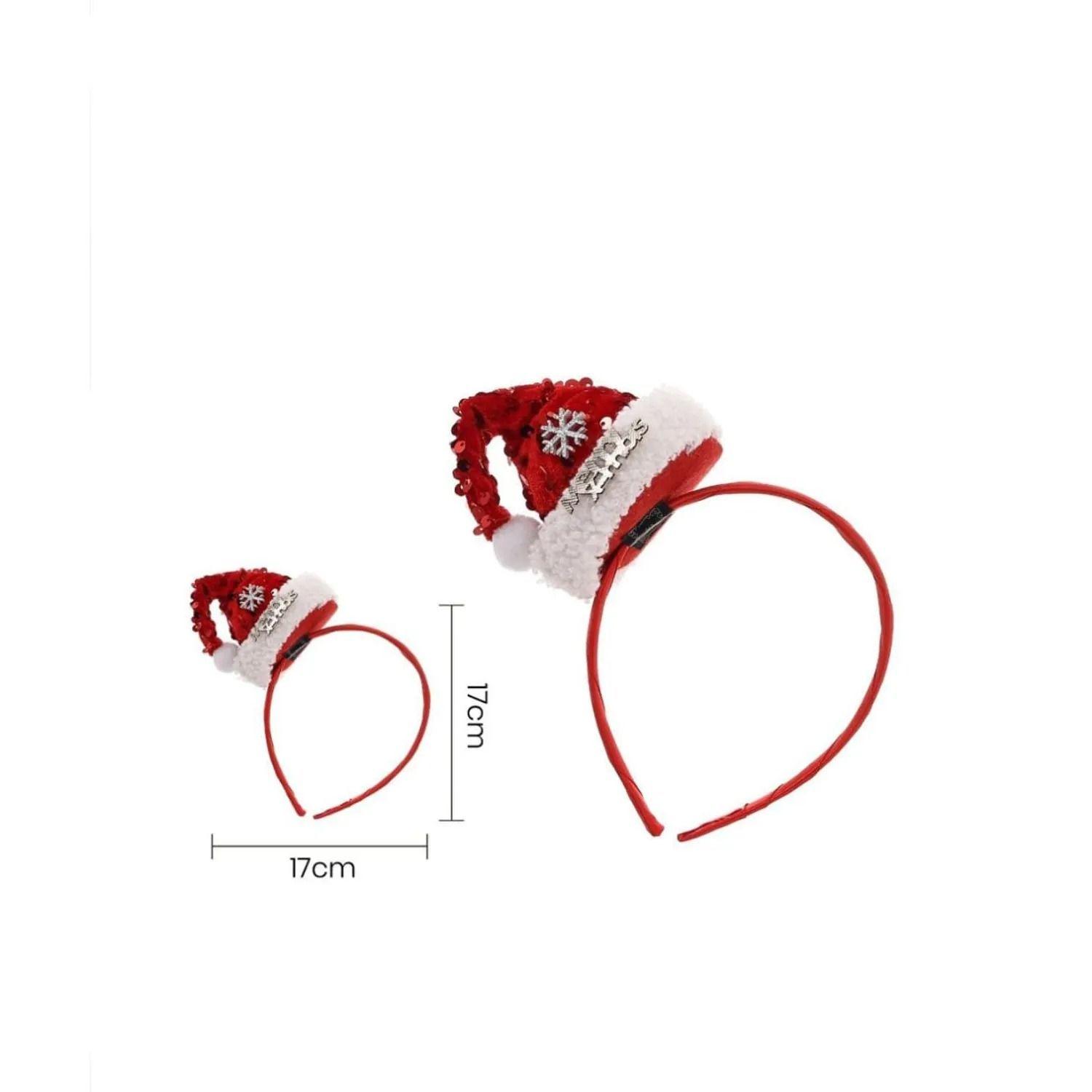 DIADEMA NAVIDEÑO DE GORRO NAVIDEÑO CON LUCES-2