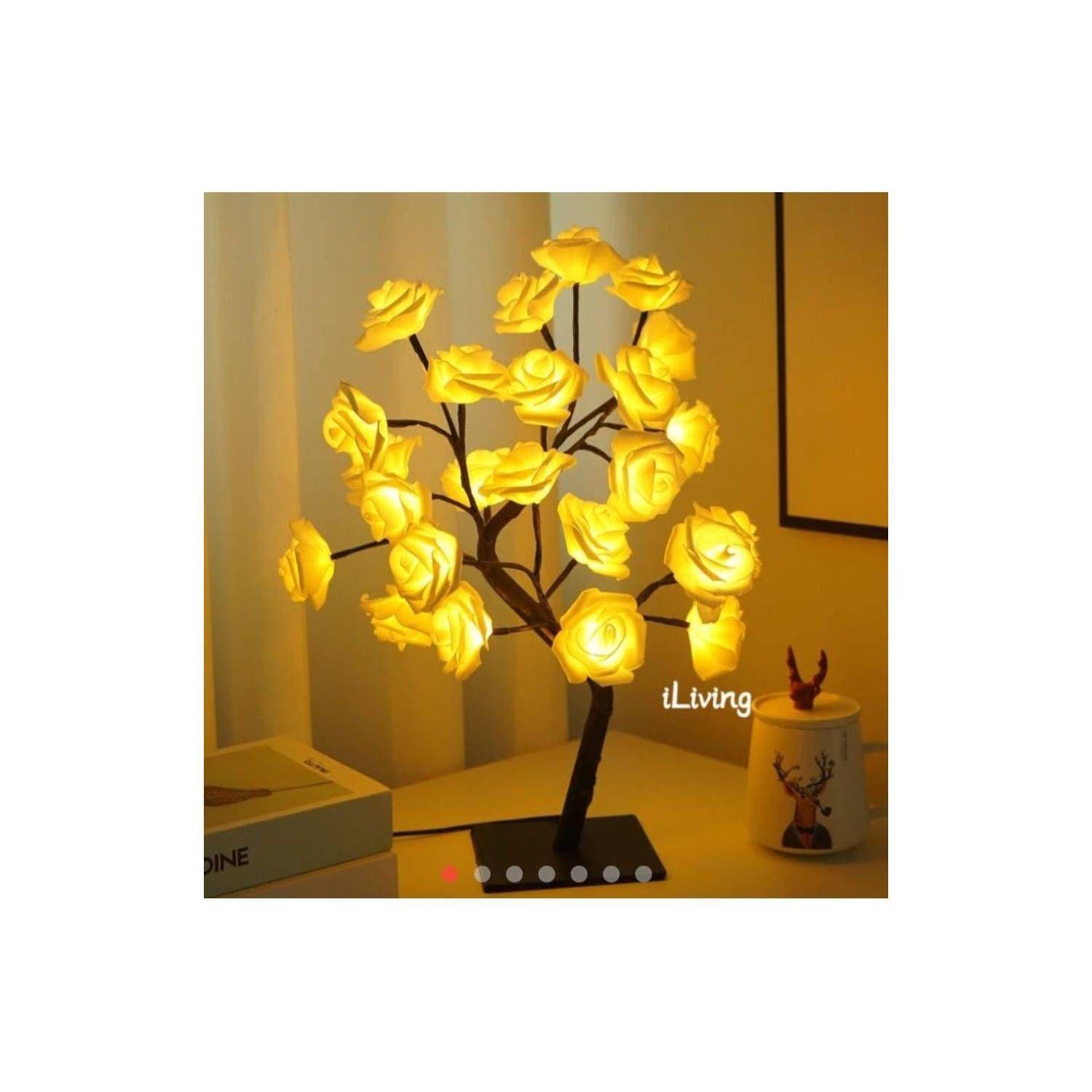 LAMPARA Ramo De 24 Rosas Led Árbol Lámpara De Mesa-0