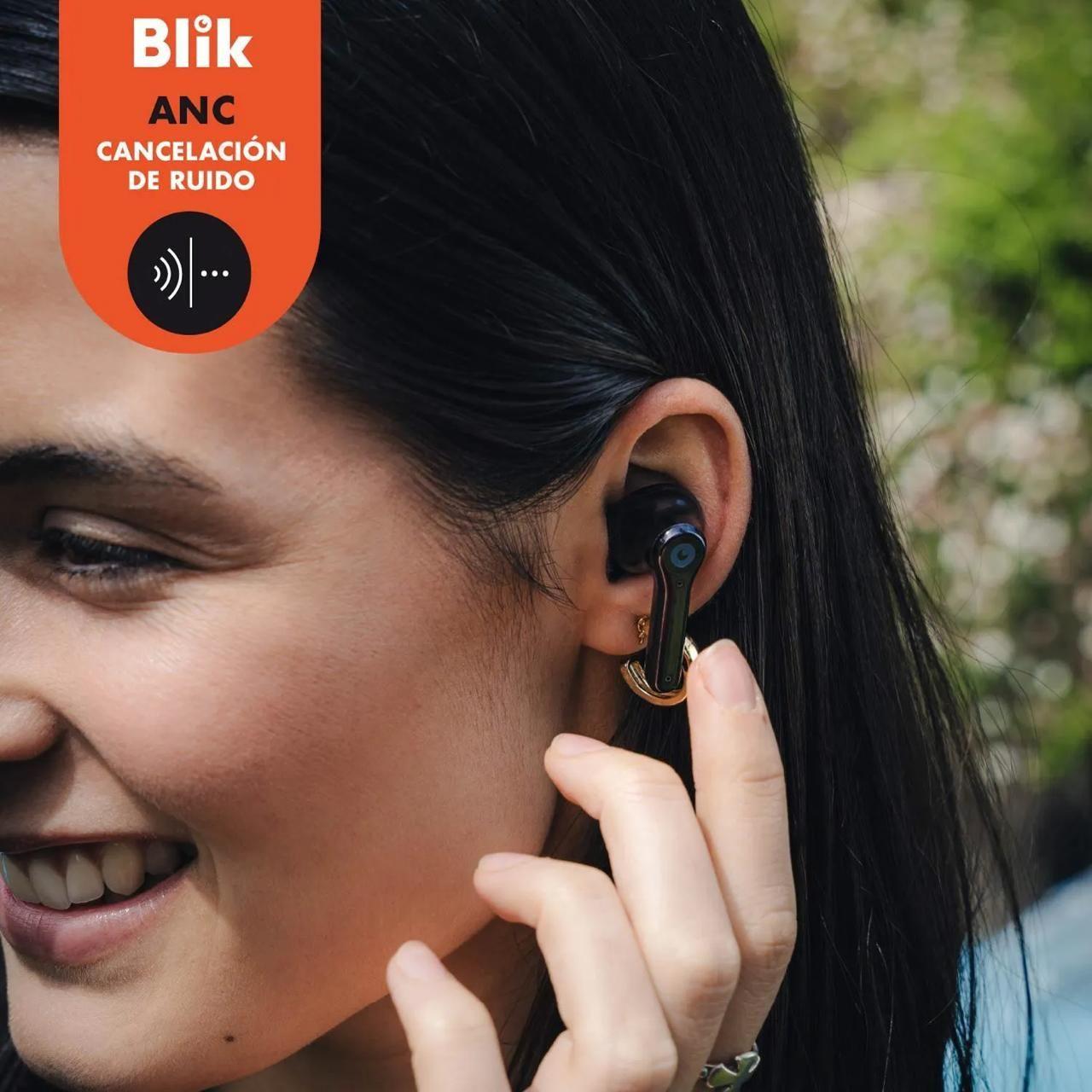 Audífonos Bluetooth Blik Airplus Cancelación De Ruido 47 Hrs Color Negro-5
