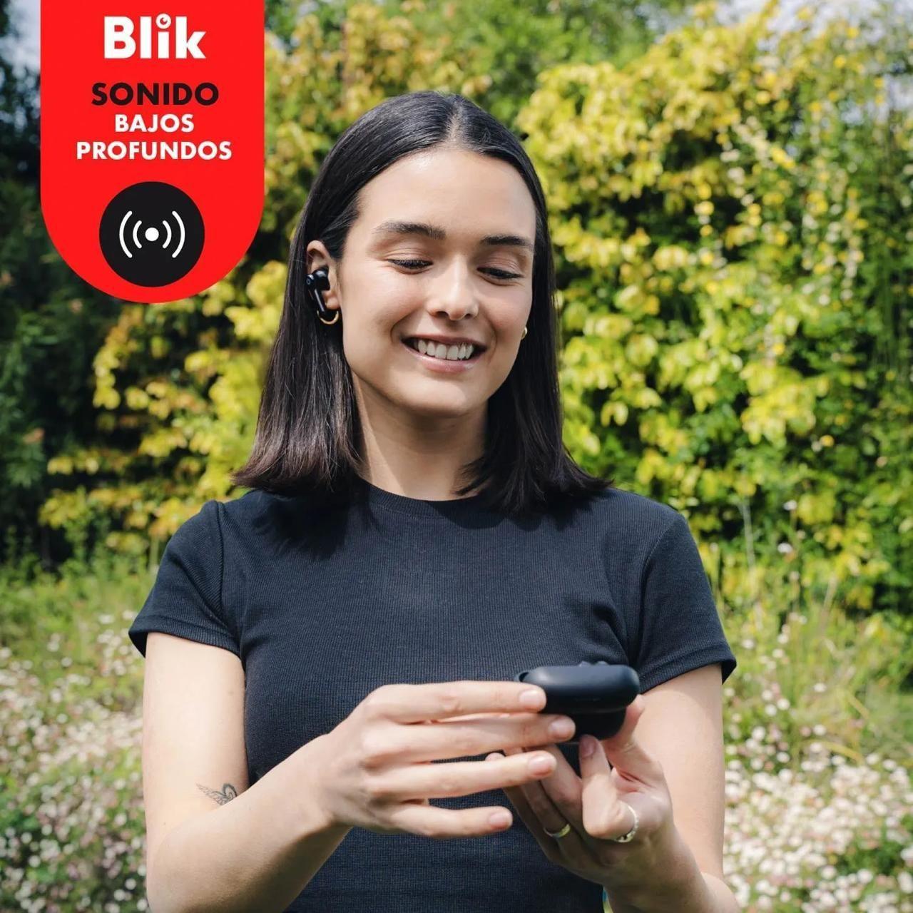 Audífonos Bluetooth Blik Airplus Cancelación De Ruido 47 Hrs Color Negro-6