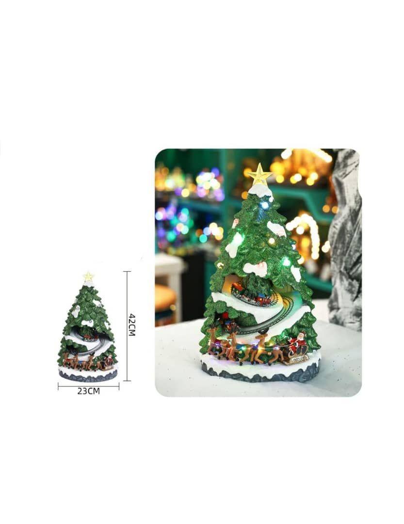 ADORNO DE ARBOL NAVIDEÑO CON TREN-1