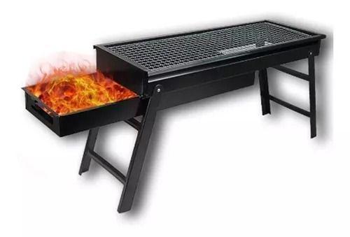 Parrilla Para Asado Plegable Portátil Xl 60x22x33-1