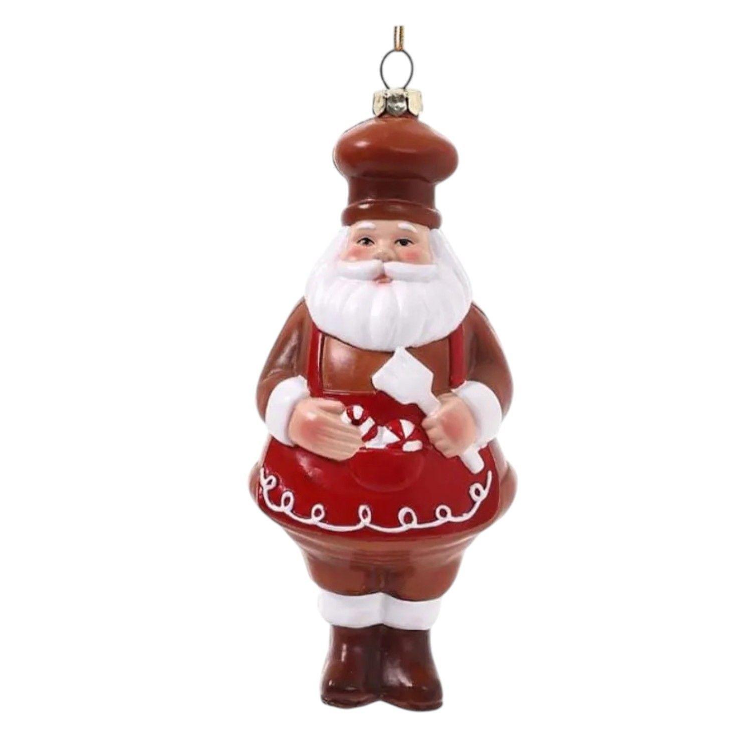 ADORNO NAVIDEÑO COLGANTE DE SANTA COCINERO-0