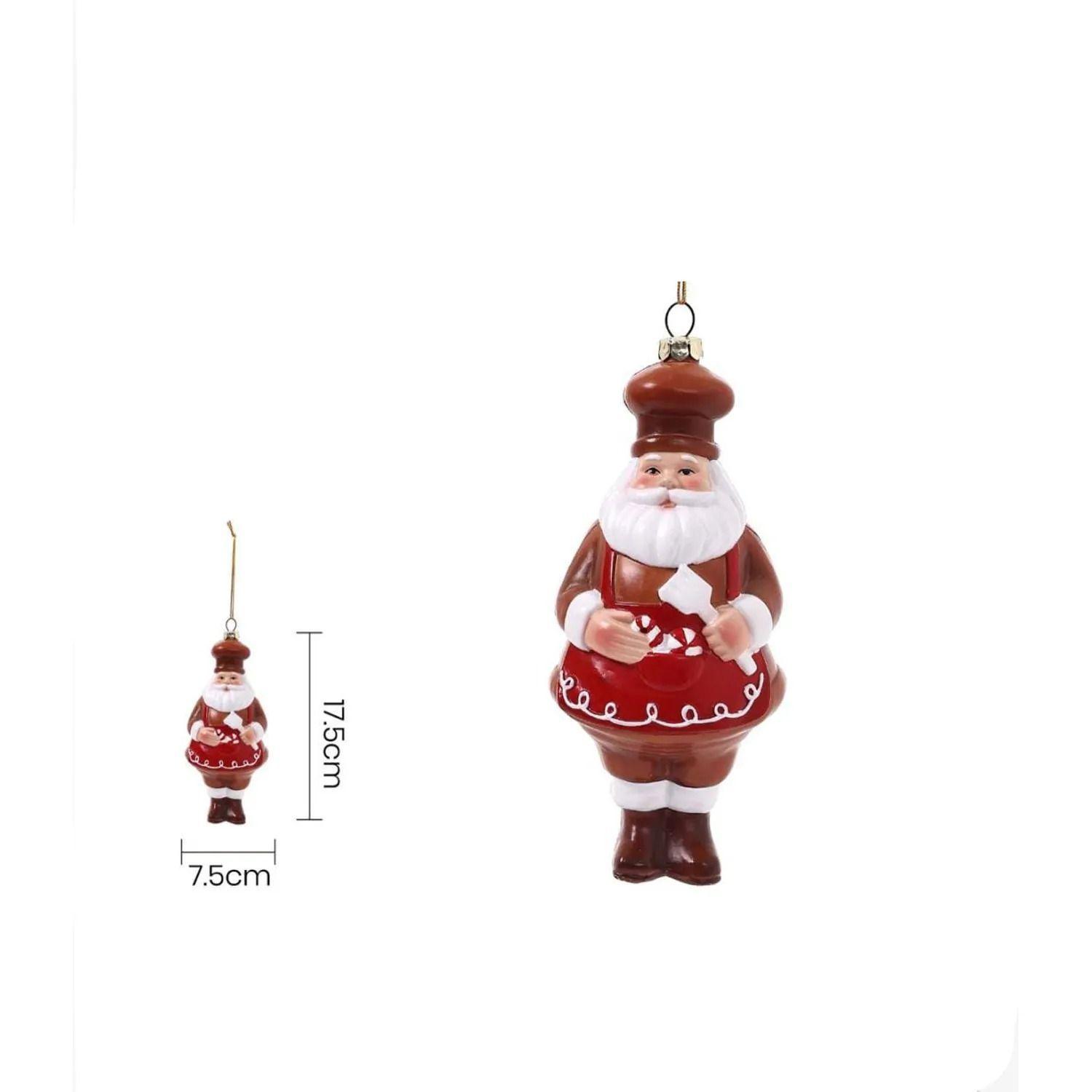ADORNO NAVIDEÑO COLGANTE DE SANTA COCINERO-1
