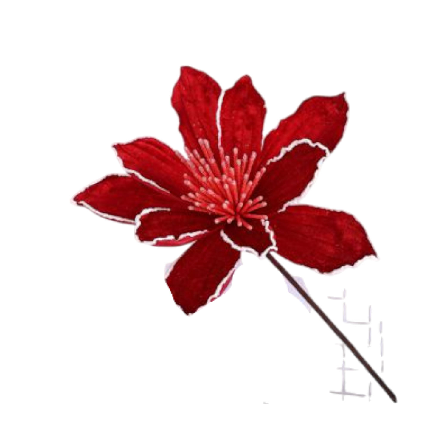 Haz que tu hogar brille esta Navidad con nuestras hermosas flores decorativas de plástico.-0
