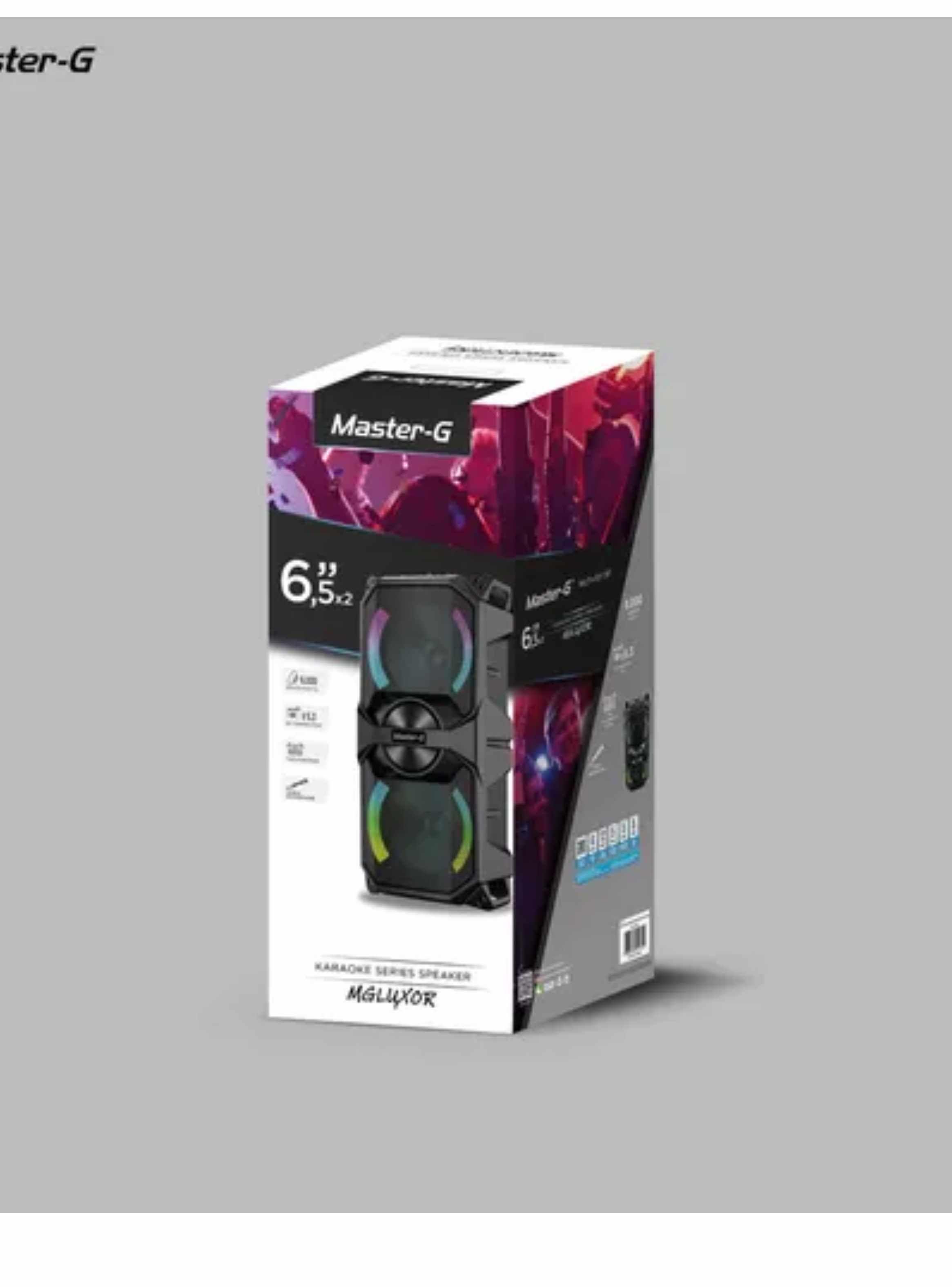 Parlante Karaoke Bluetooth Luxor 6,5 X2 Con Micrófono Mgluxor-5