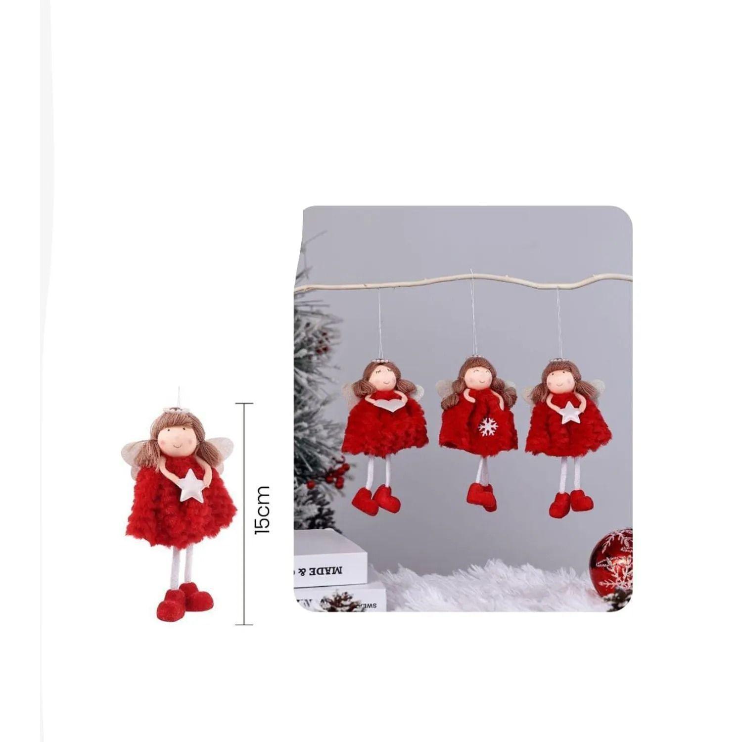 HADA DE LA NAVIDAD COLGANTE ROJA-2