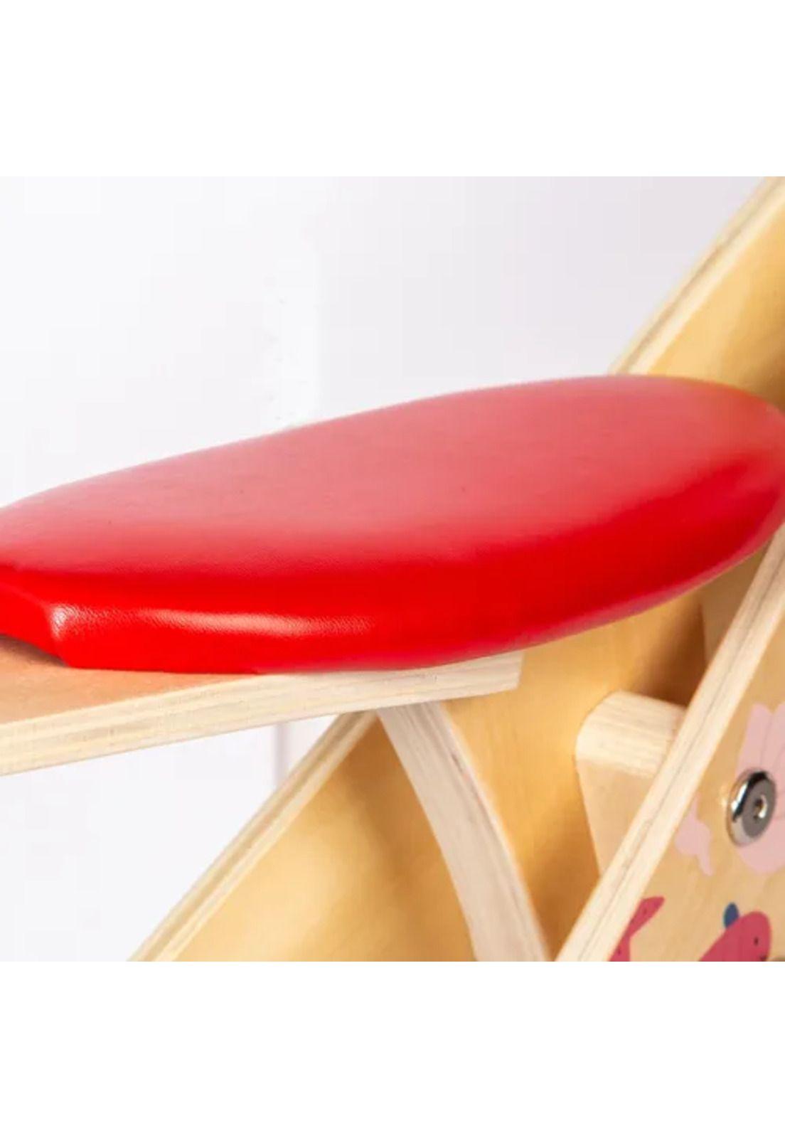 Bicicleta de equilibrio de madera para aprendizaje océano rojo-3