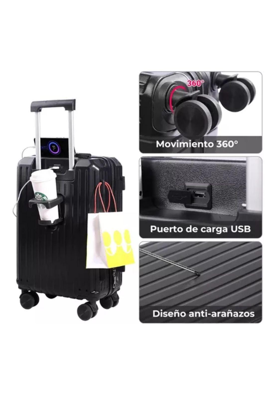 Maleta de viaje, 10 kg, equipaje de mano, portavasos, carry on-4