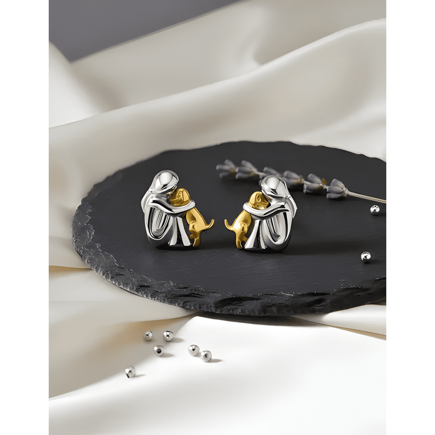 Aros Mujer Perro Pendientes Plata 925 Joya Mujer Regalo #7-3